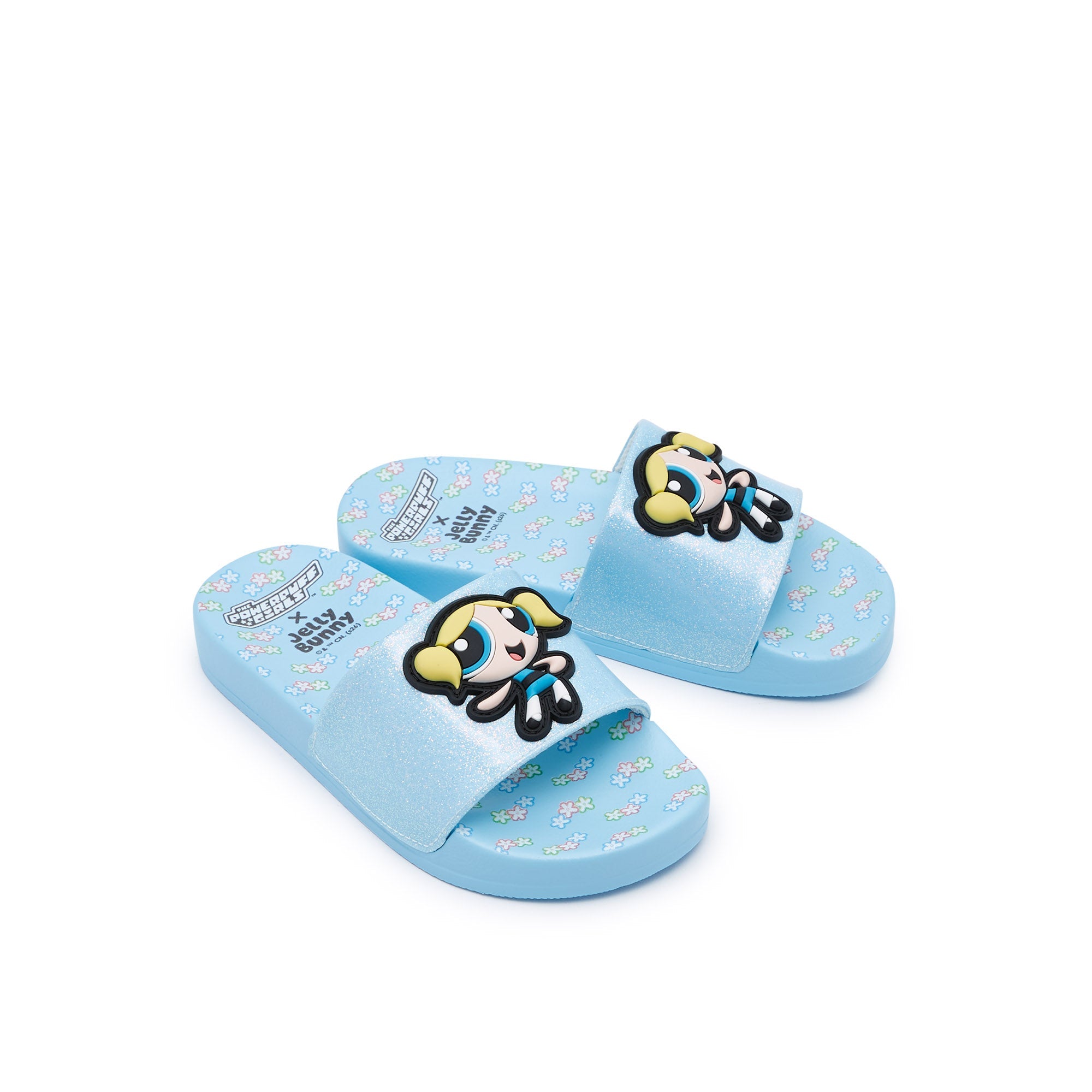Mini Slide Bubbles Sandals For Mini Girls Light Blue