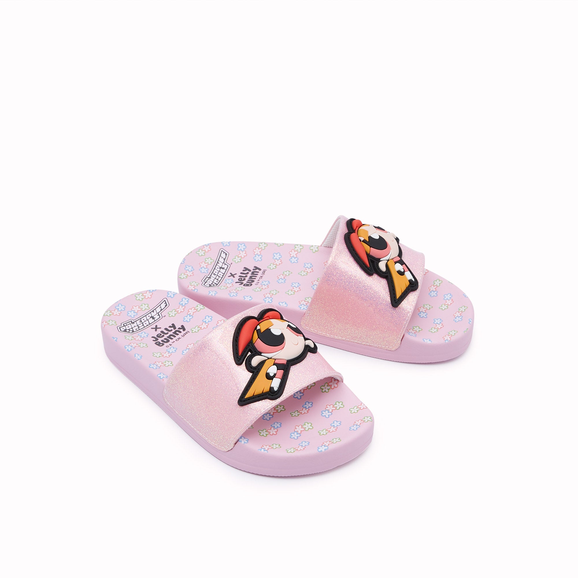 Mini Slide Blossom Sandals For Mini Girls Pink