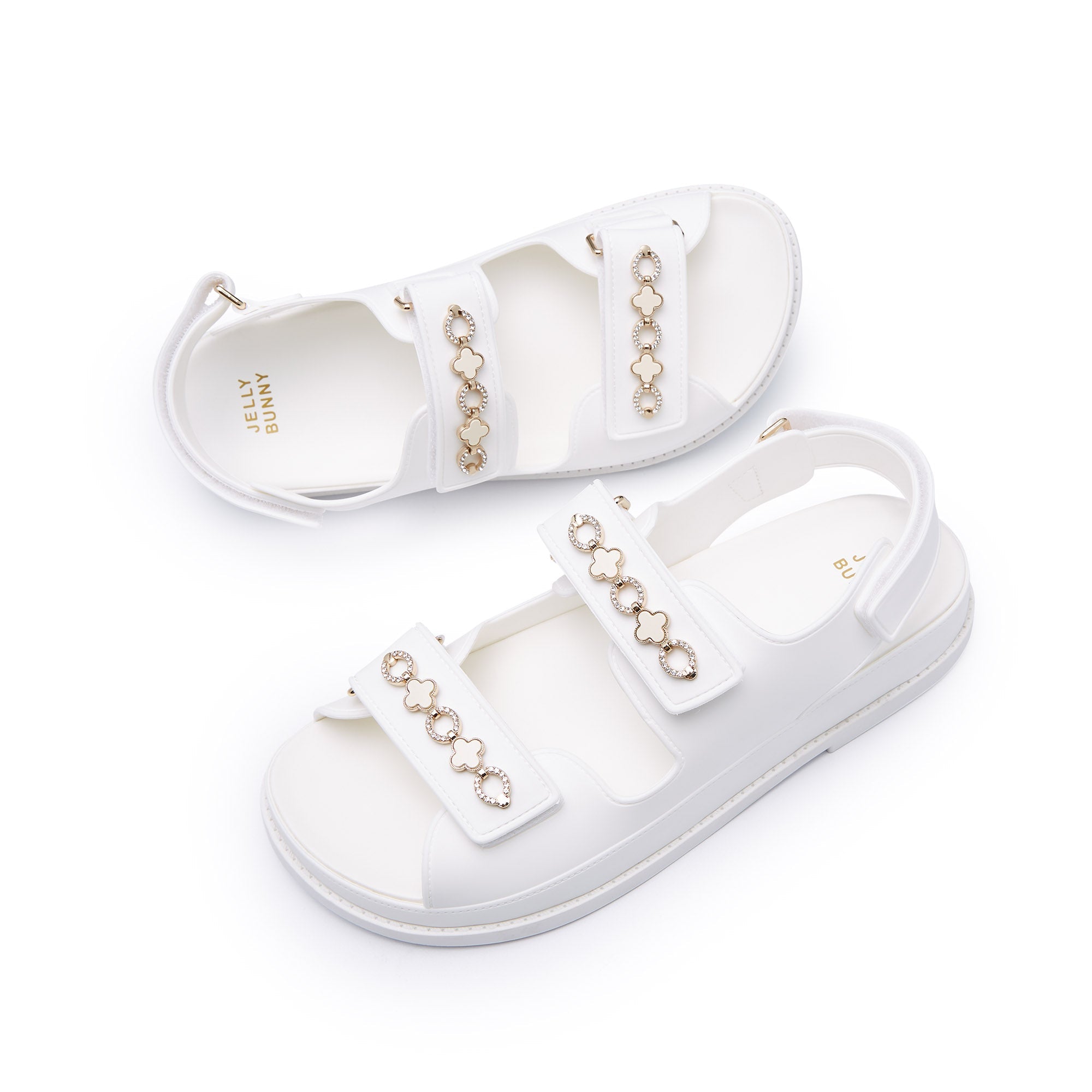 รองเท้าแตะแพลตฟอร์ม Nicole Layla White