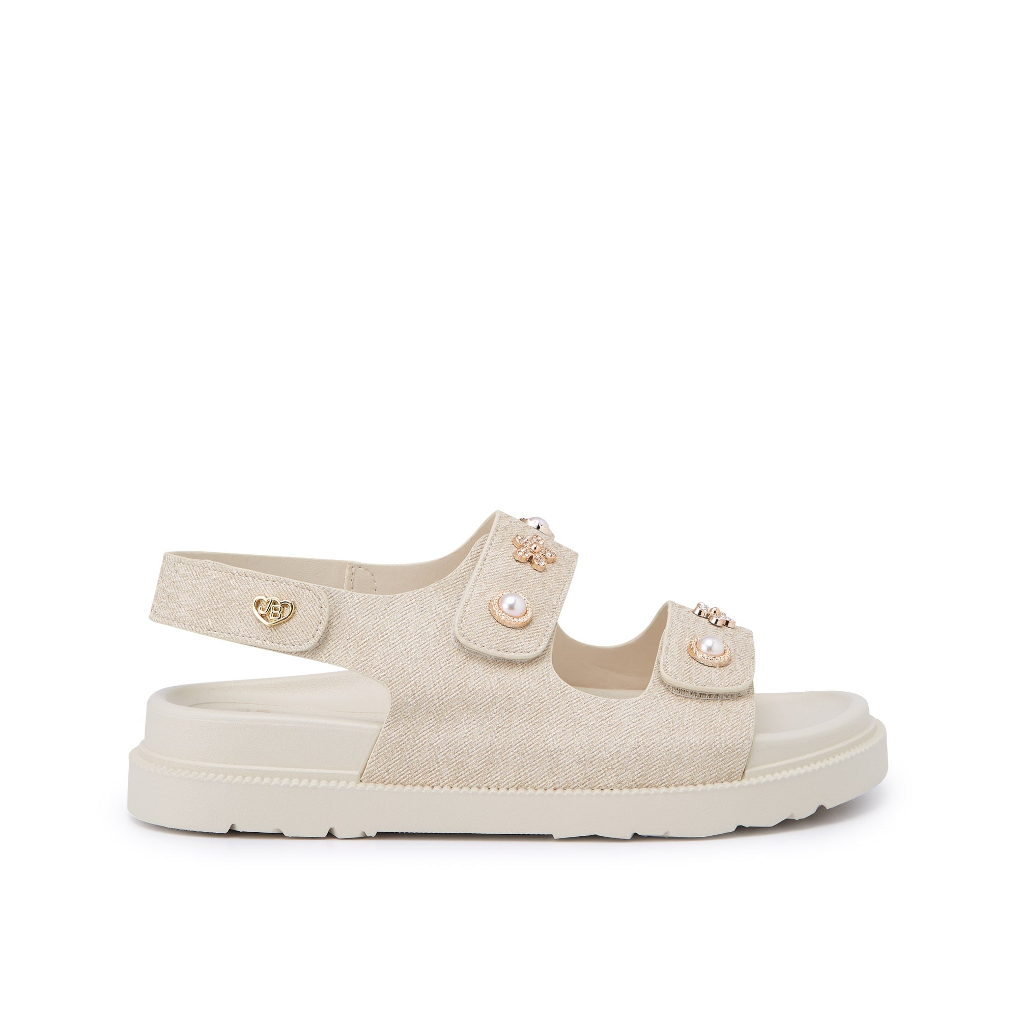 รองเท้าแตะแพลตฟอร์ม Xenovia Beige