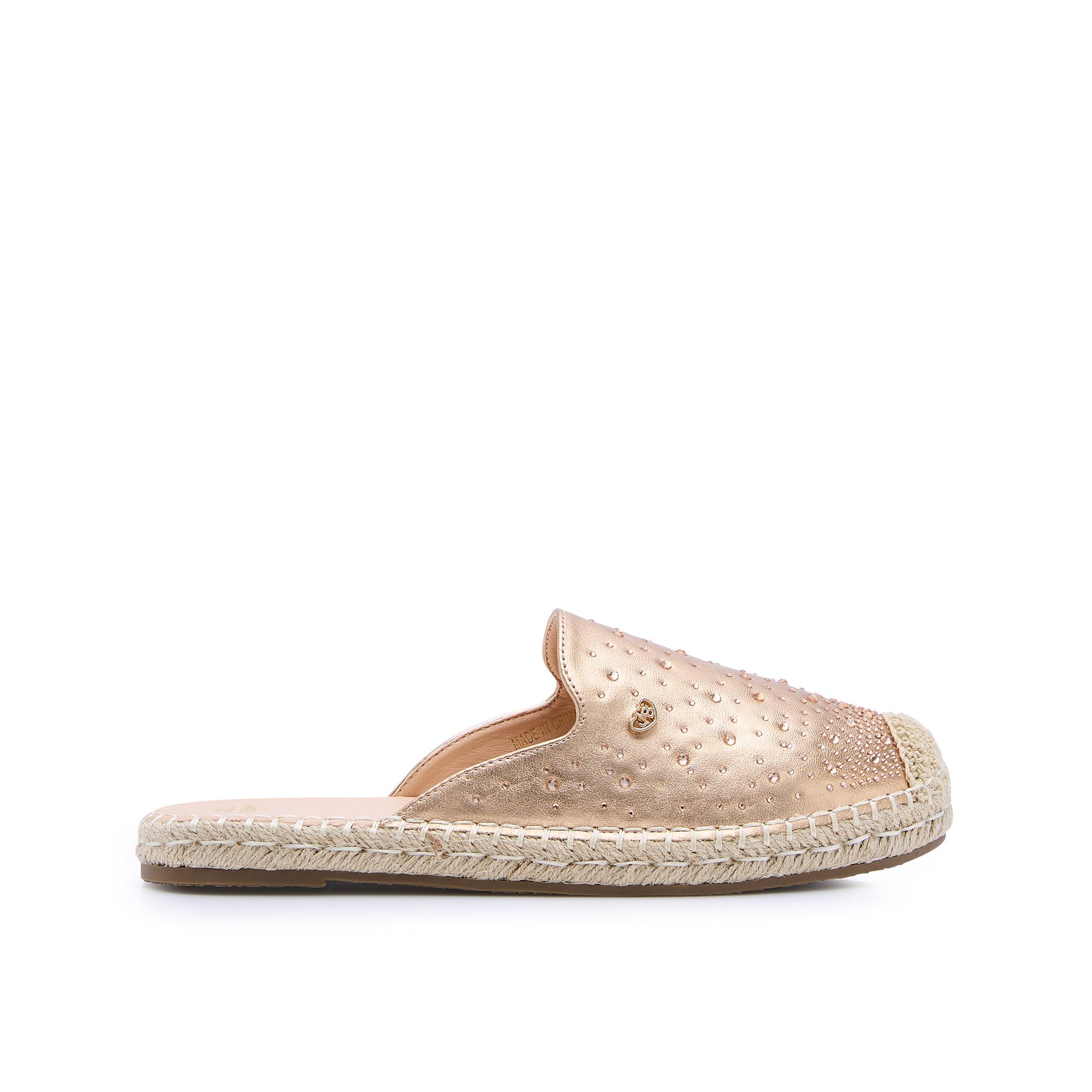 Hellebore Espadrille Mules Rose Gold