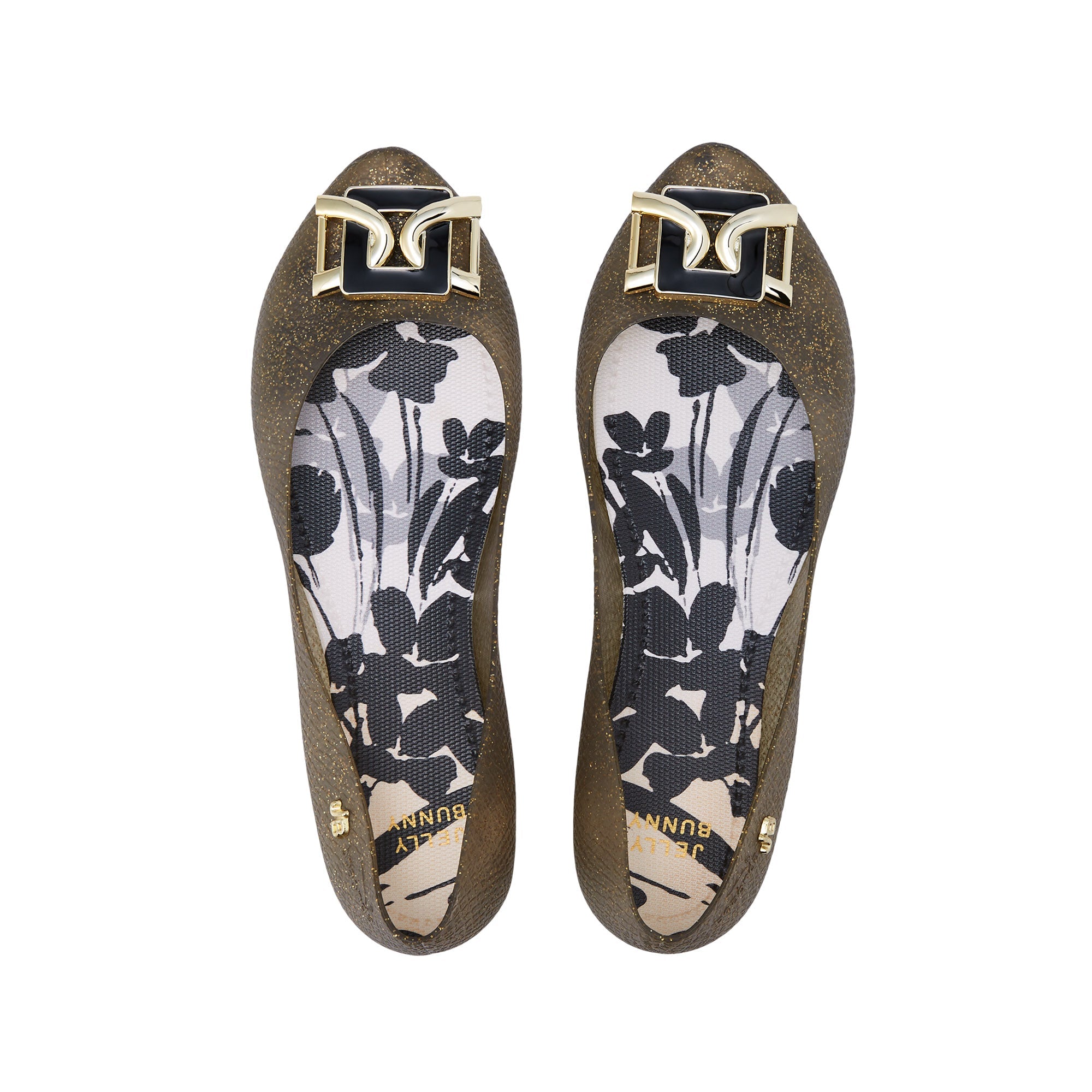 รองเท้าบัลเล่ต์ Icarai Floral Black