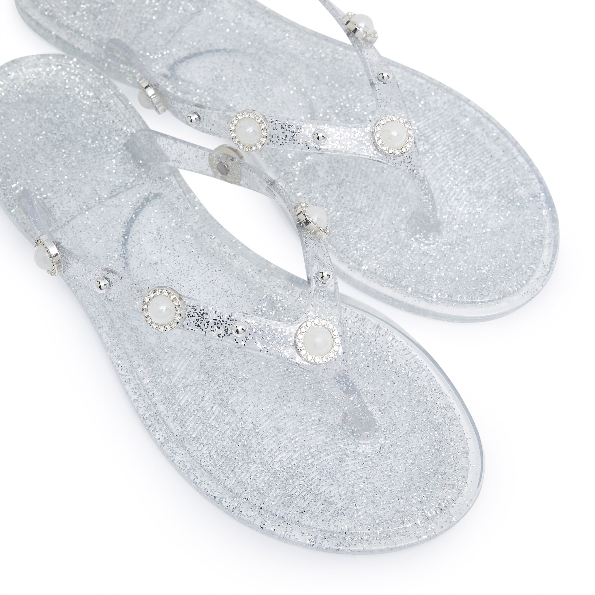 Elena Incana Flip Flops Silver