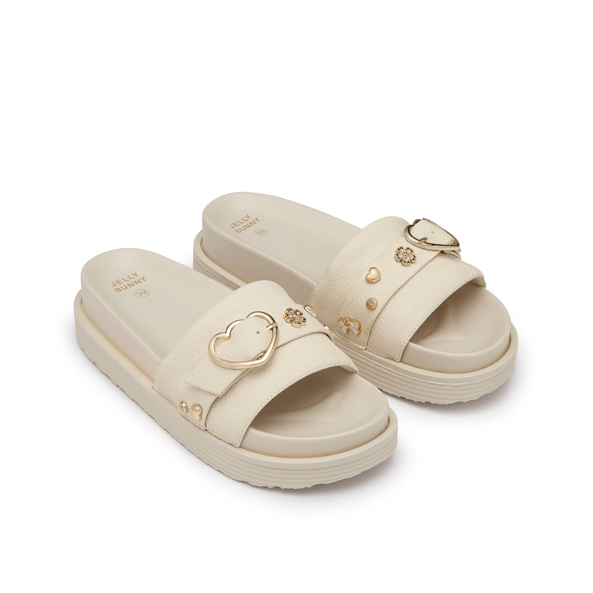 Nadica Pia Flat Sandals Ivory