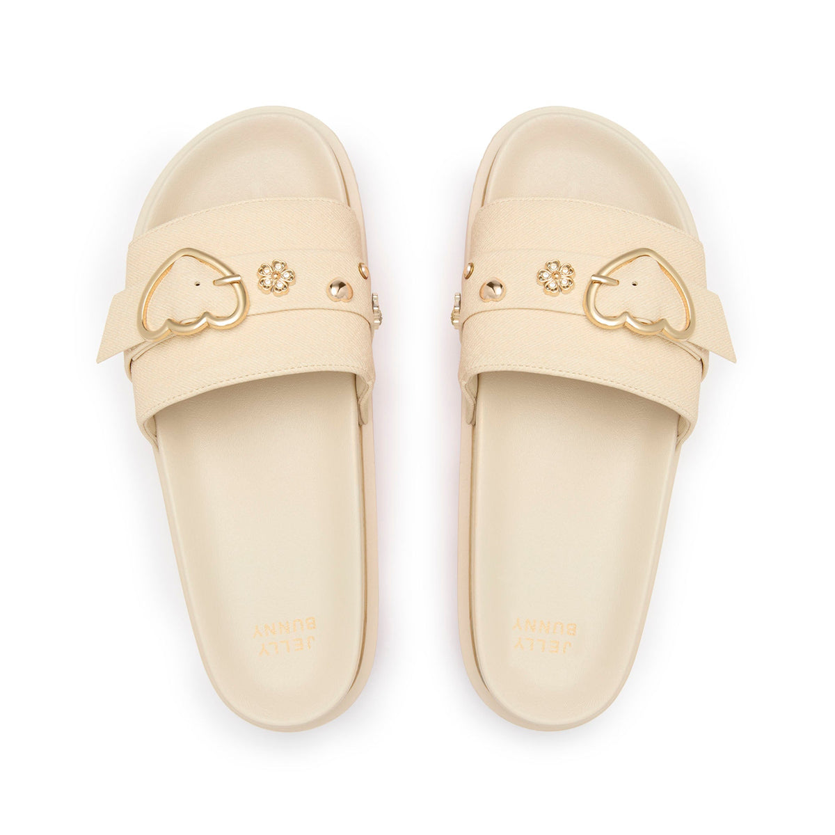 รองเท้าแตะส้นแบน Nadica Pia Ivory