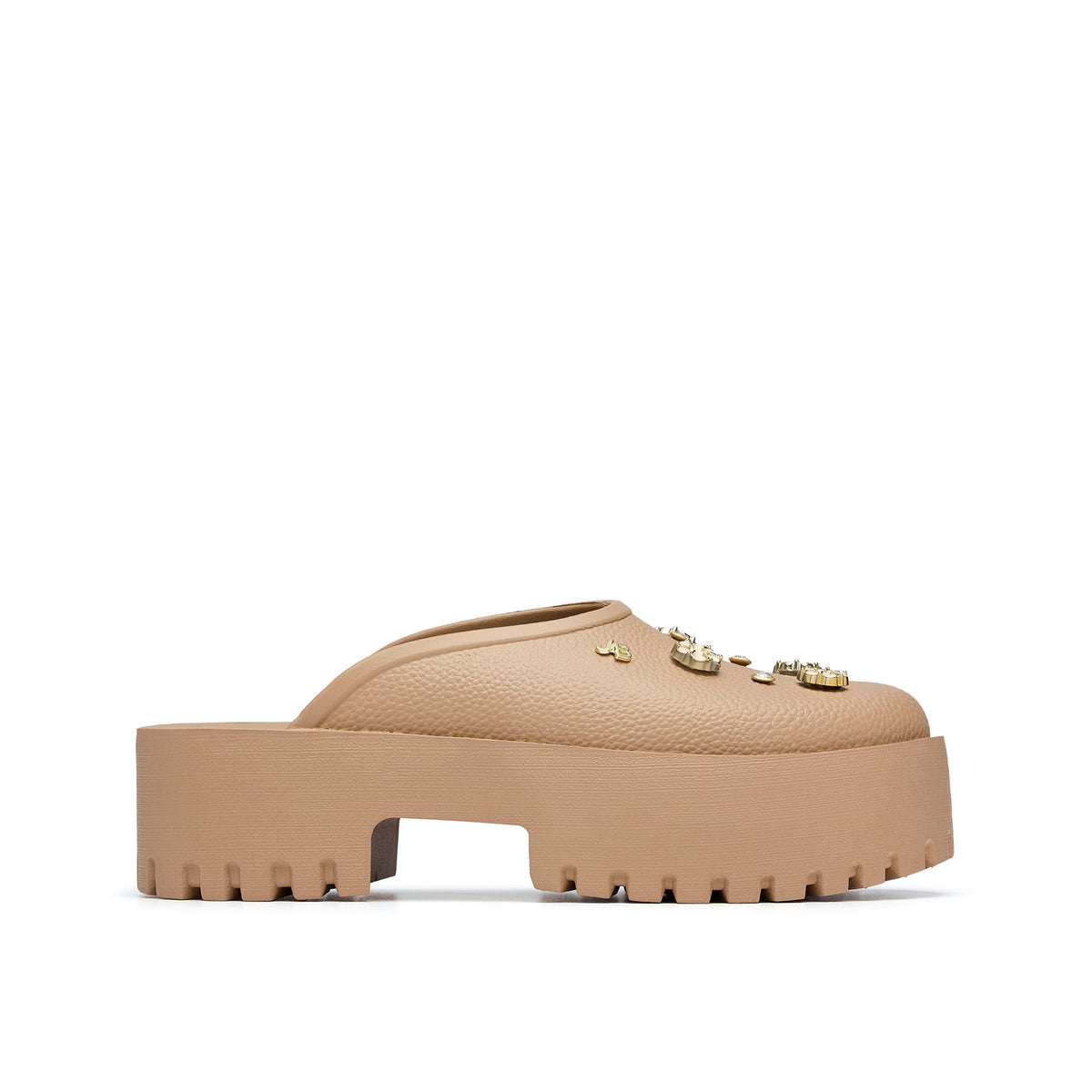 Clara Journey Platform Clogs Beige