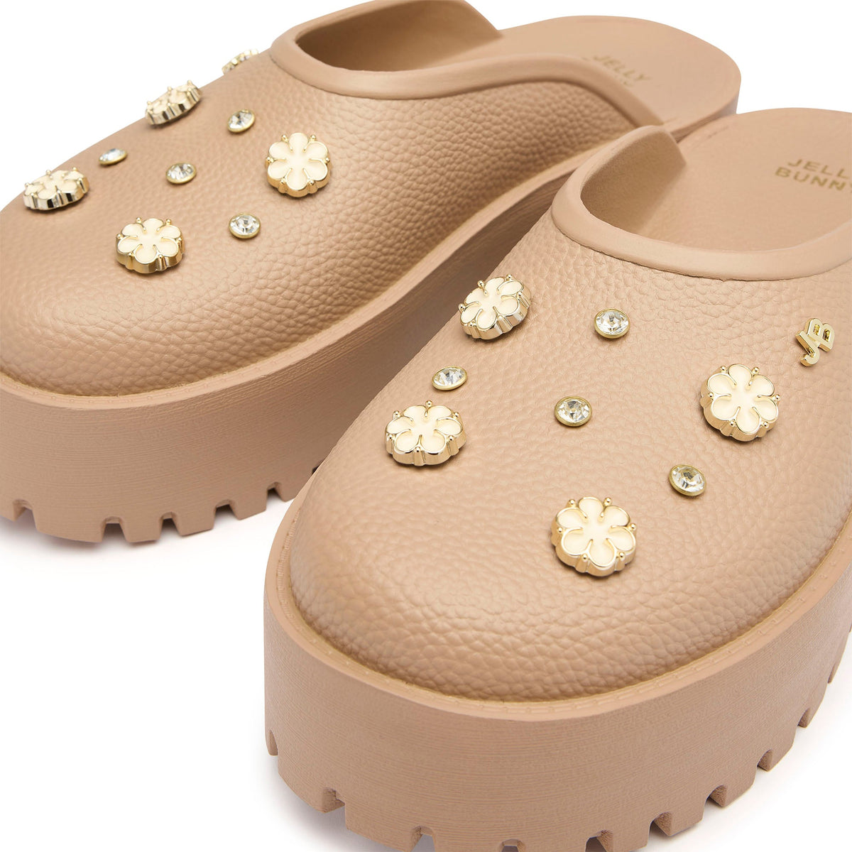 Clara Journey Platform Clogs Beige