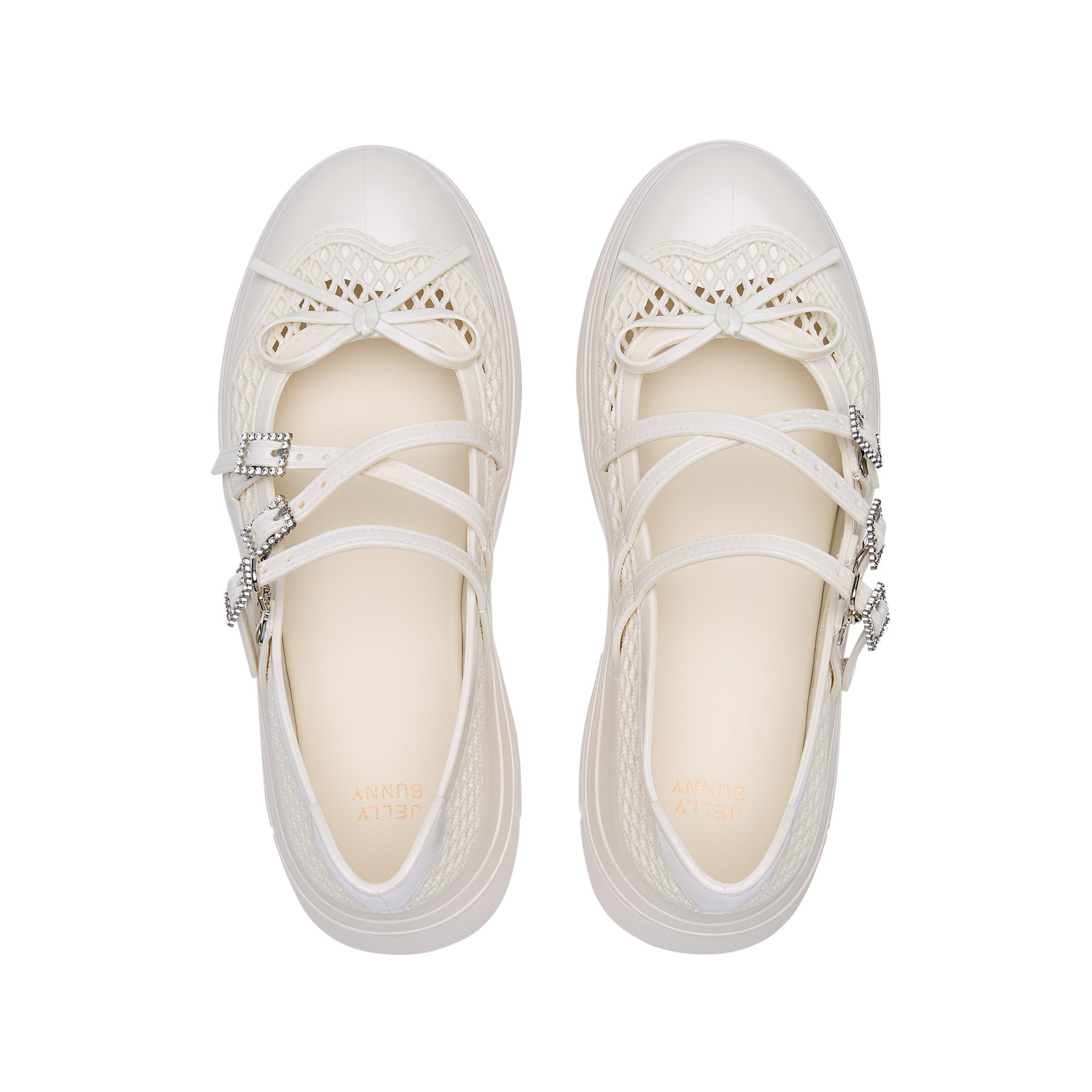 รองเท้าบัลเลรินาแพลตฟอร์ม Hadas Ivory