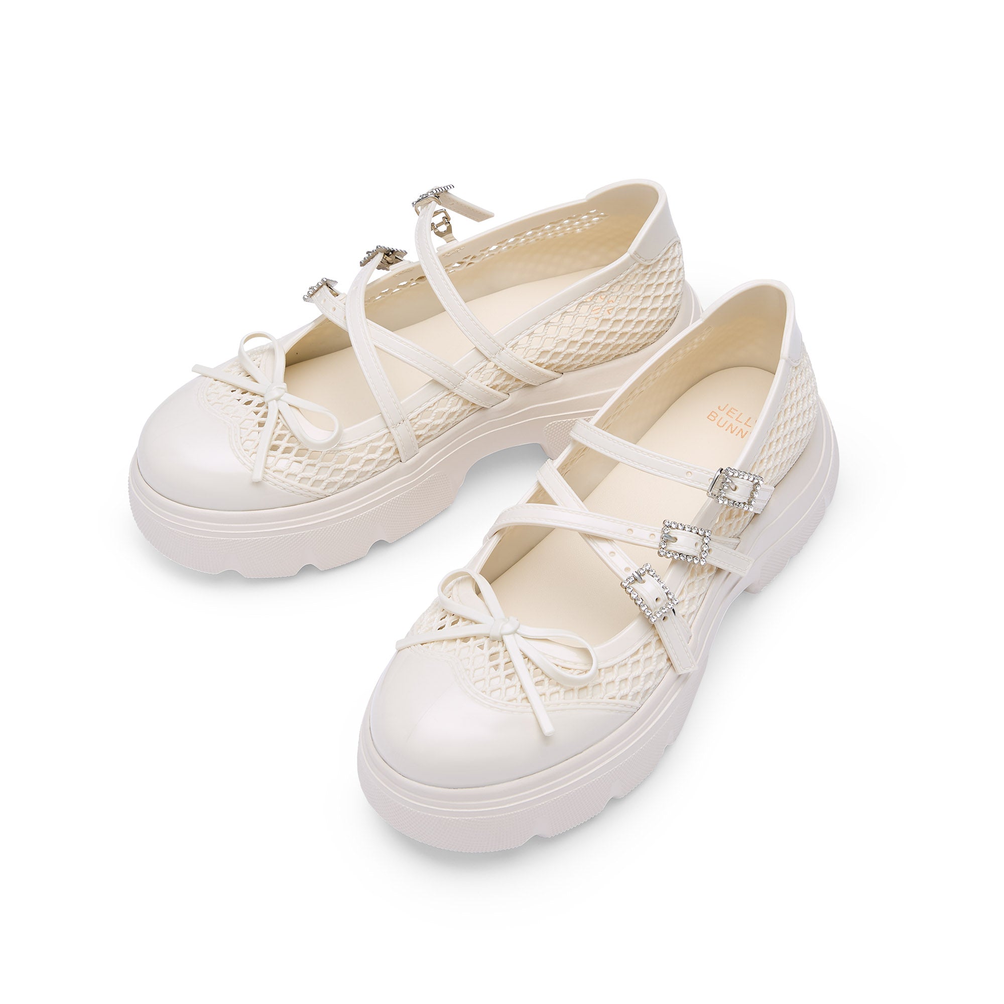 รองเท้าบัลเลรินาแพลตฟอร์ม Hadas Ivory