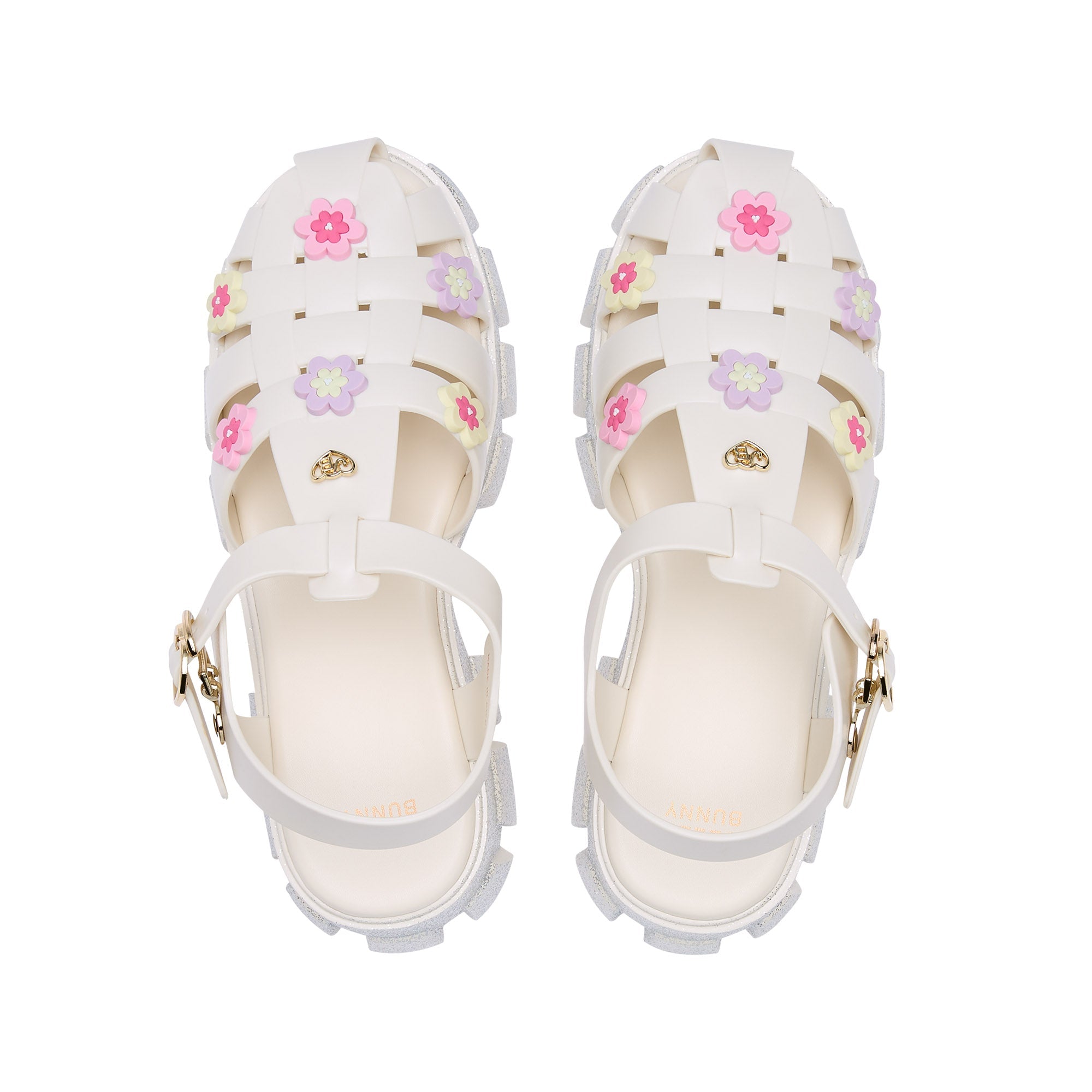 รองเท้าแตะแพลตฟอร์ม Teena Moxie Ivory