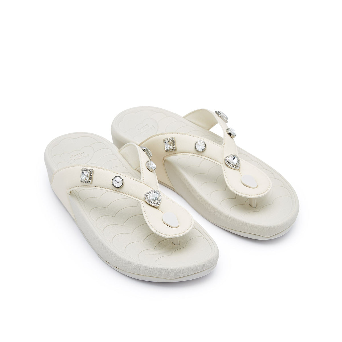 รองเท้าแตะคีบ Bunny Twist Bella Off-White