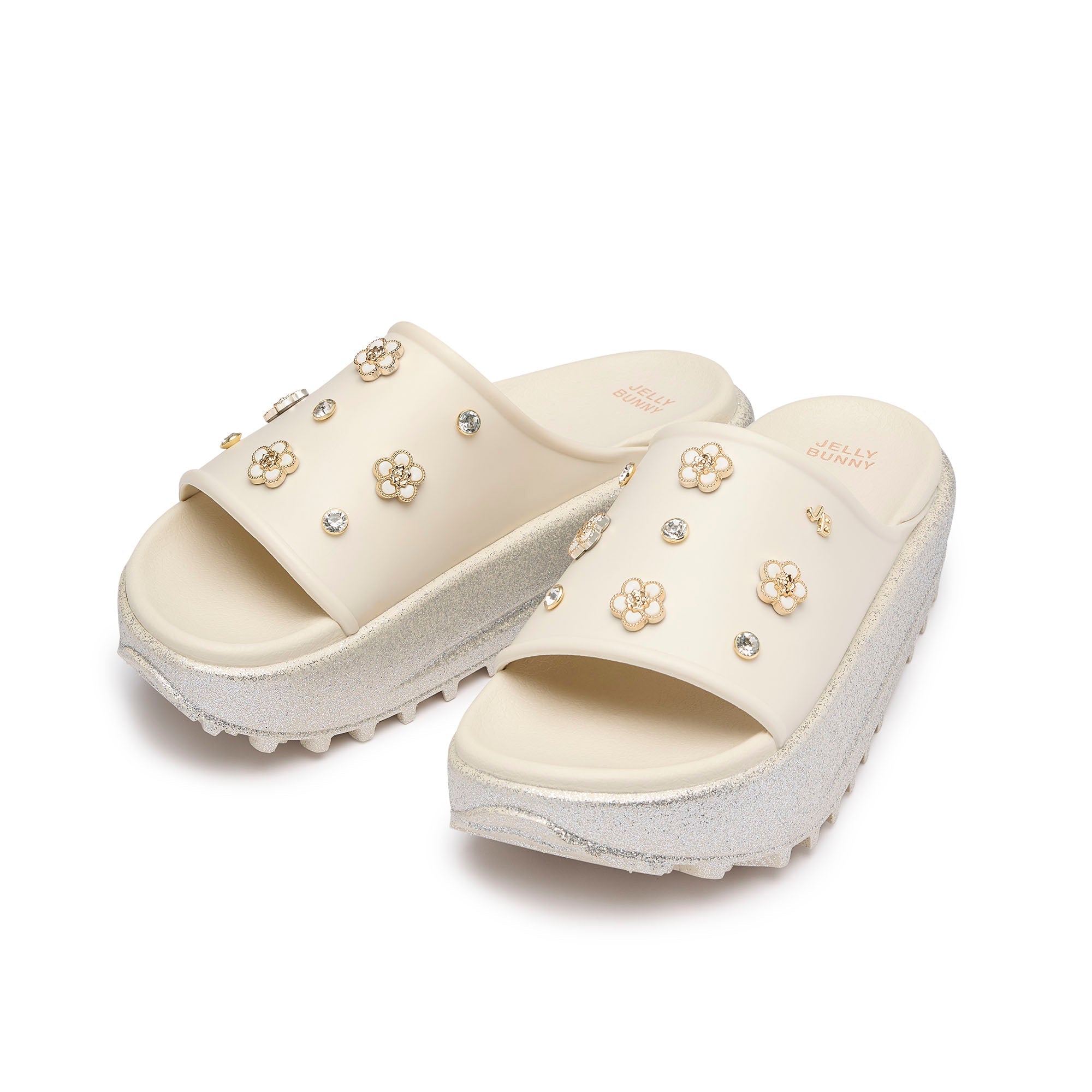 Bente Mila Platform Slides Ivory