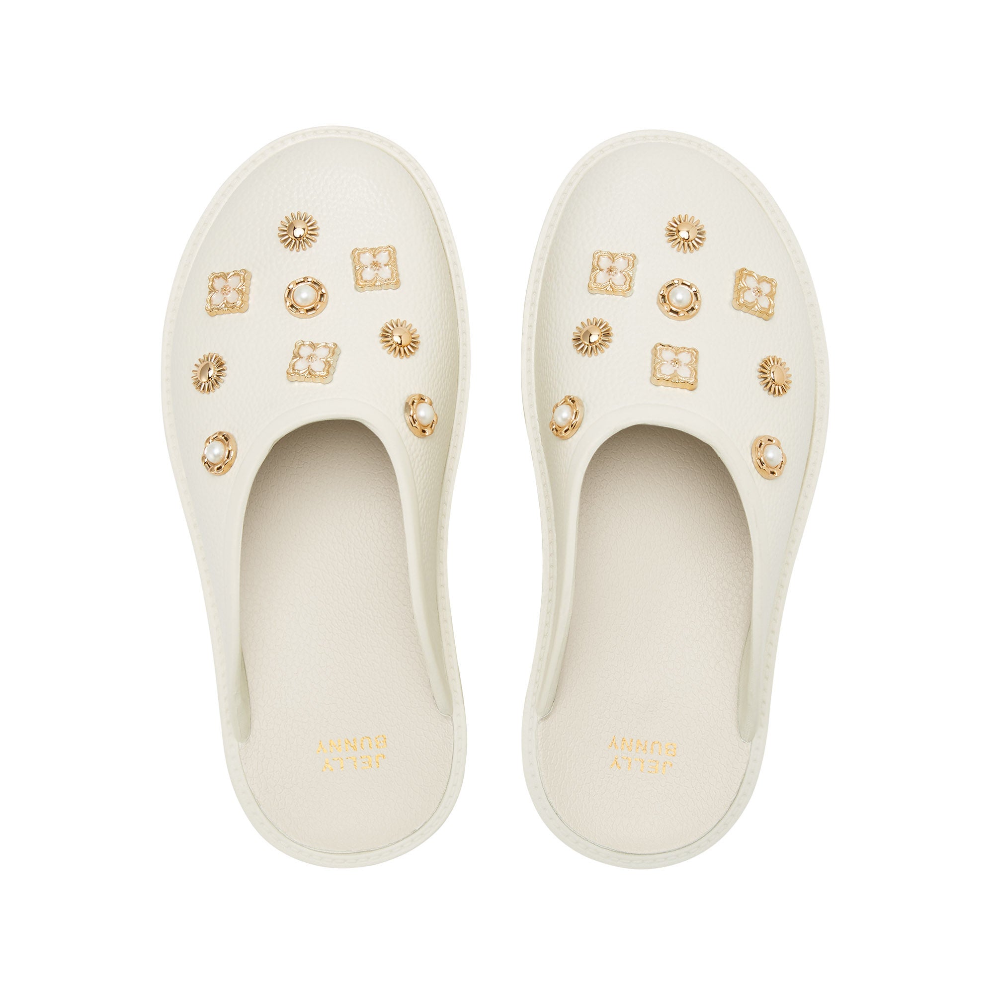 Clara Adhara Plain Platform Sandals Ivory