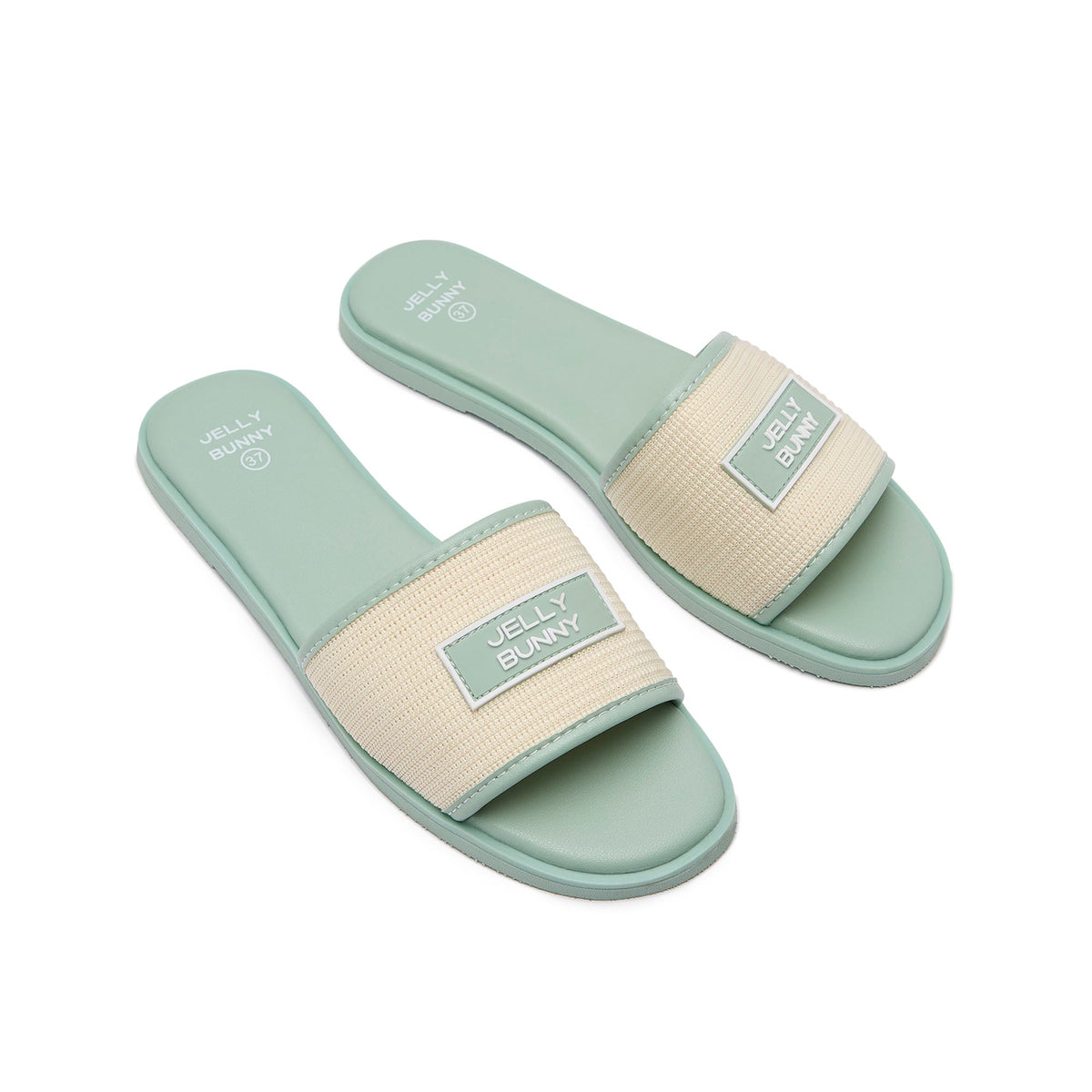 Fermin Messy Flat Sandals Light Green