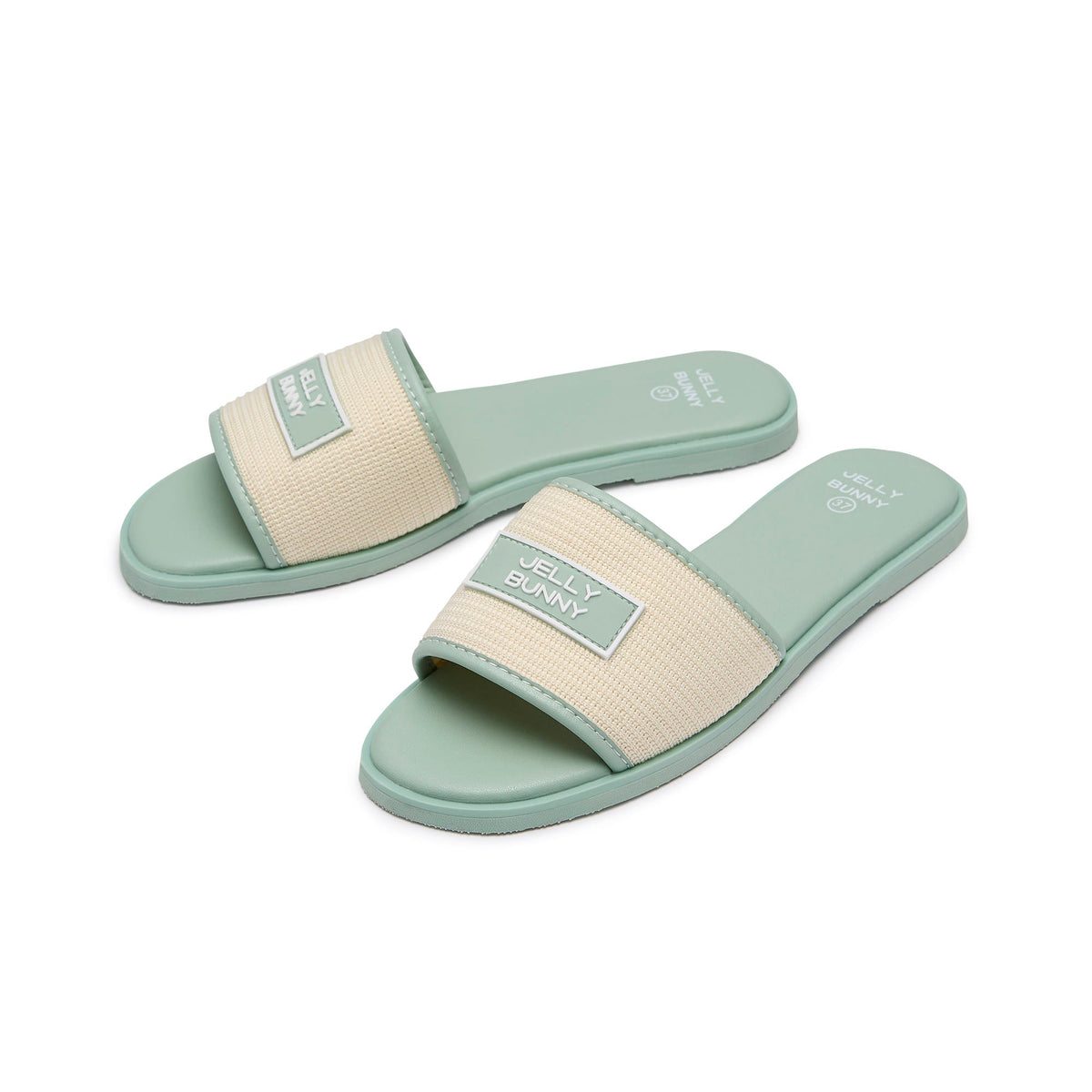 Fermin Messy Flat Sandals Light Green