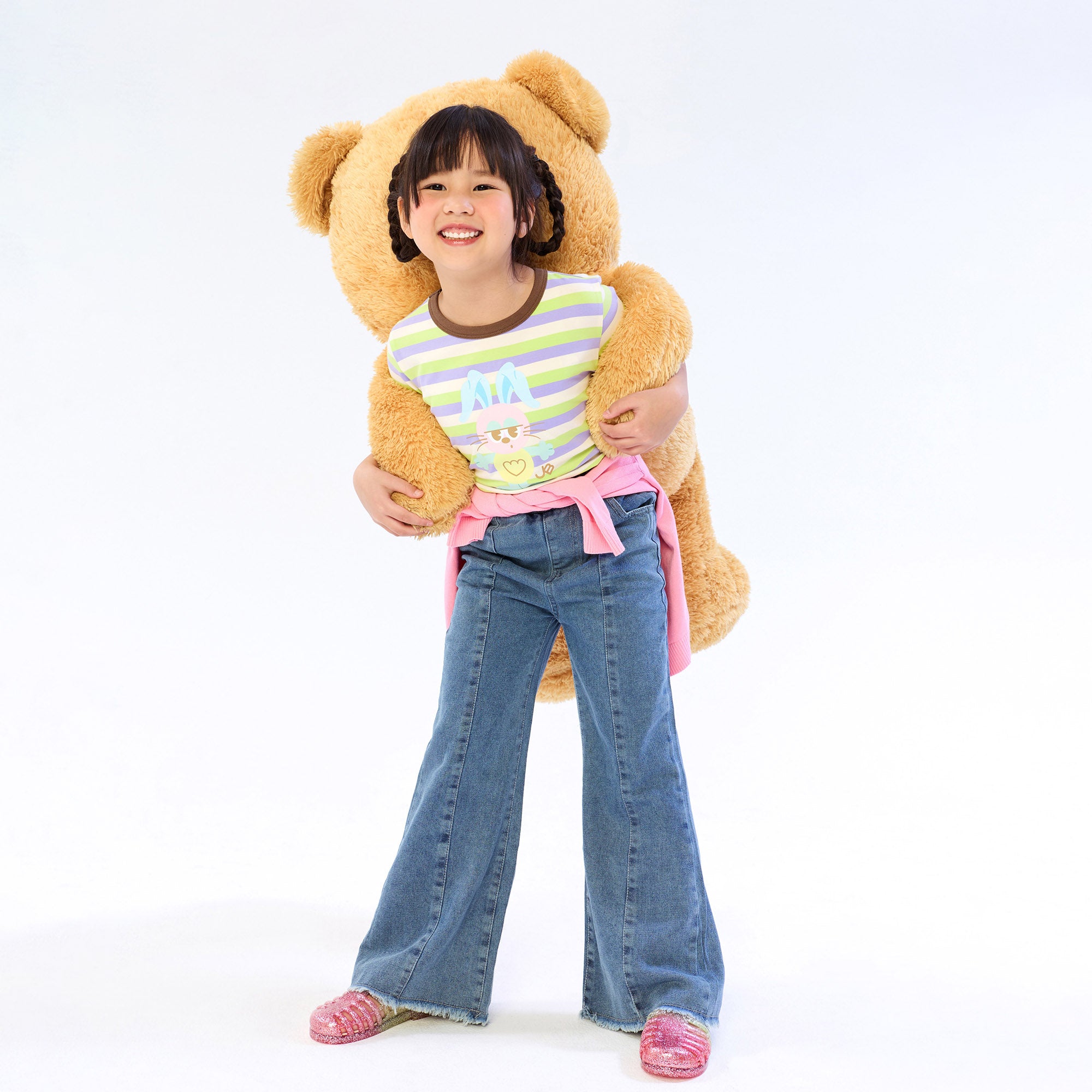 เสื้อยืดแขนสั้นลายทางพิมพ์ลาย Jerme Multi