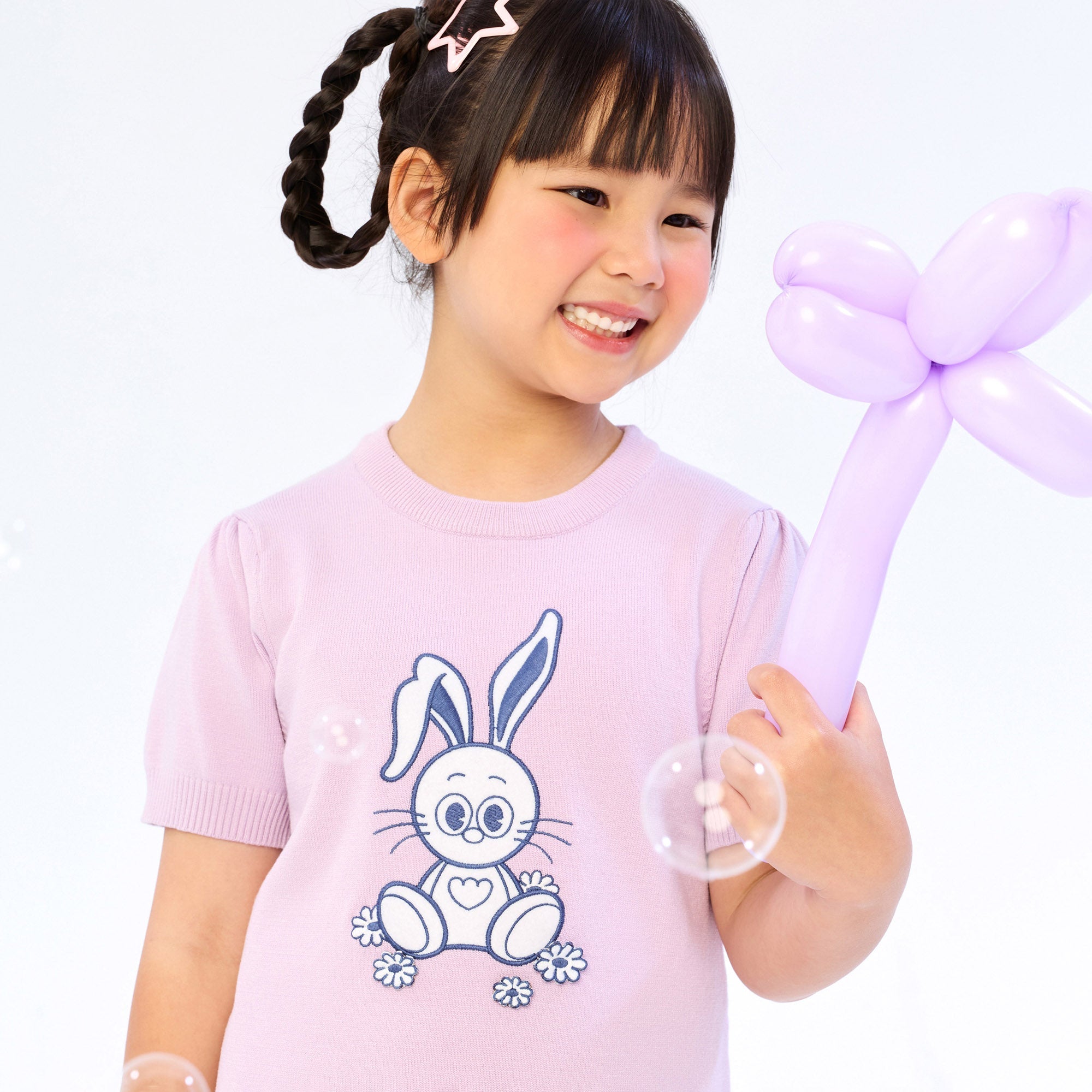 Jerme Knitted Mini Dress For Mini Girls Purple