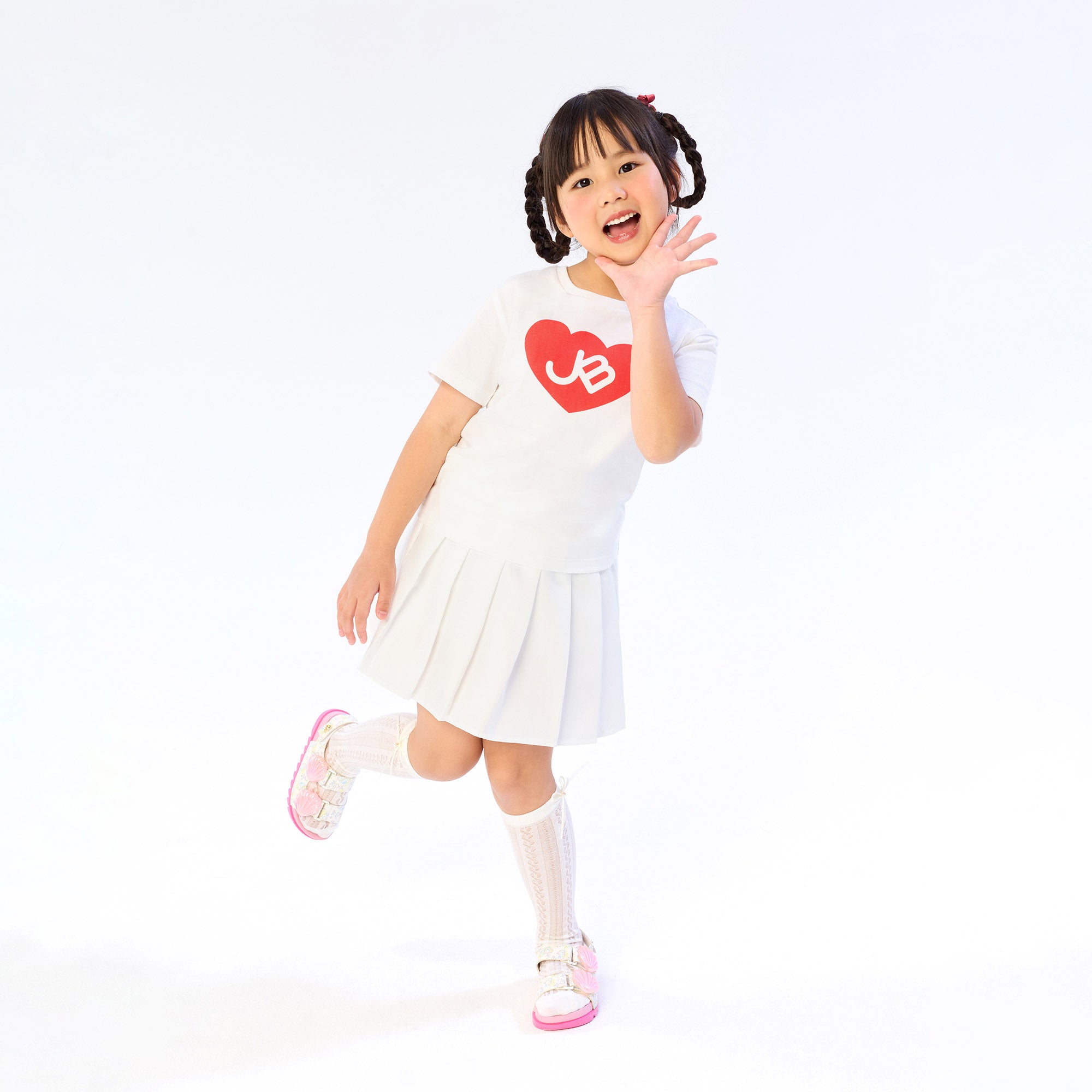 เสื้อยืดแขนสั้นพิมพ์ลาย สำหรับเด็กผู้หญิง Red