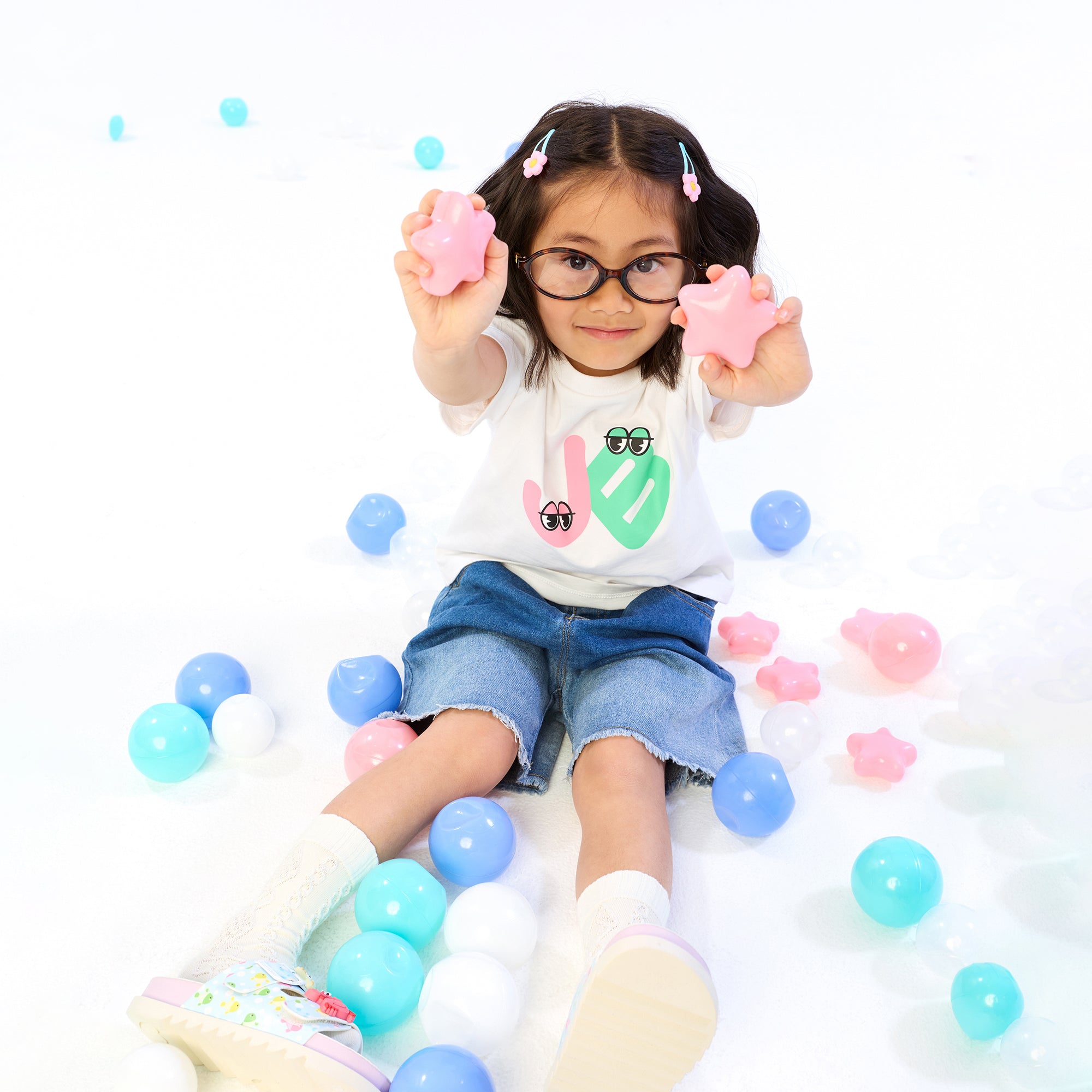 Logo Short Sleeve T-Shirt For Mini Girls White