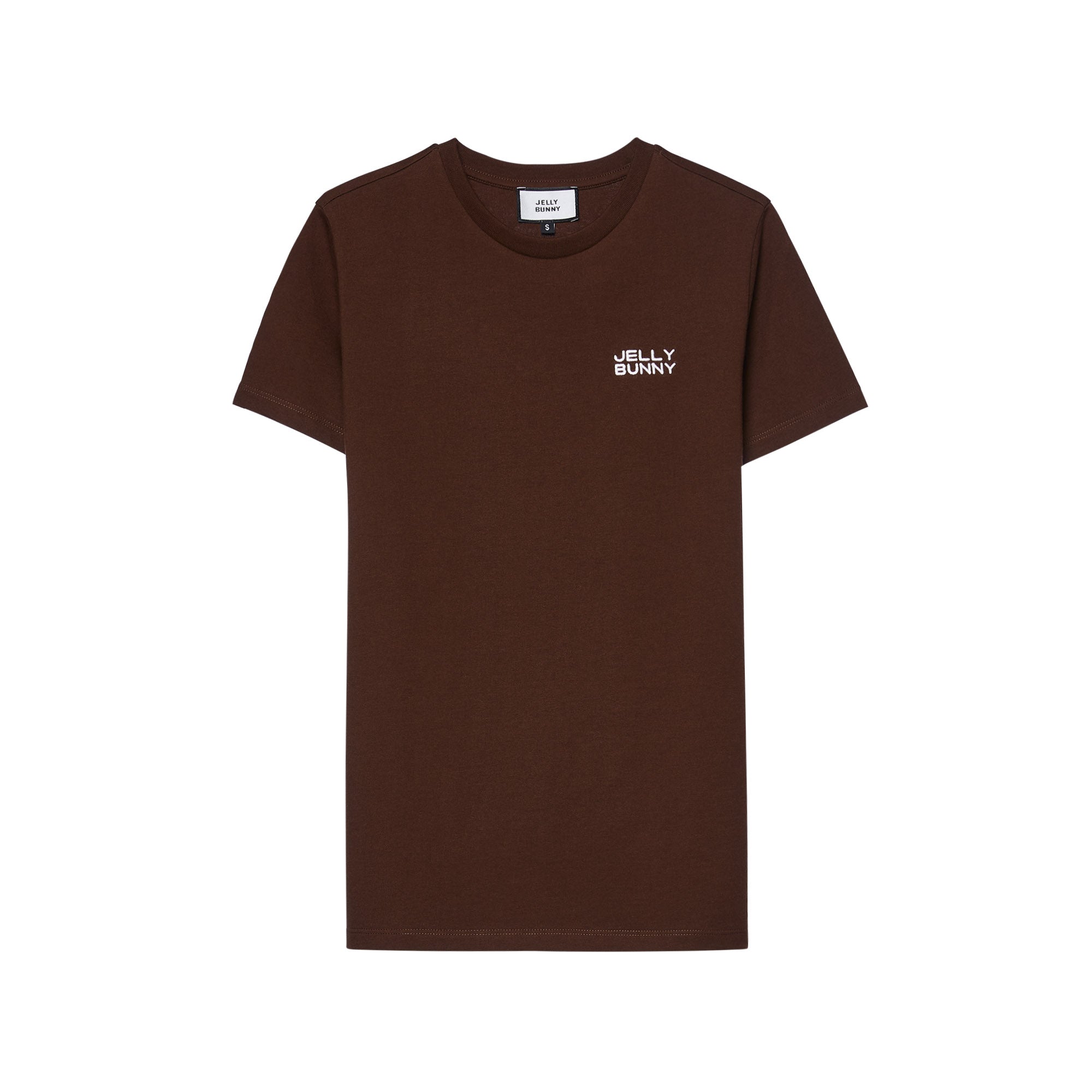 เสื้อยืดแขนสั้นปักโลโก้ Brown