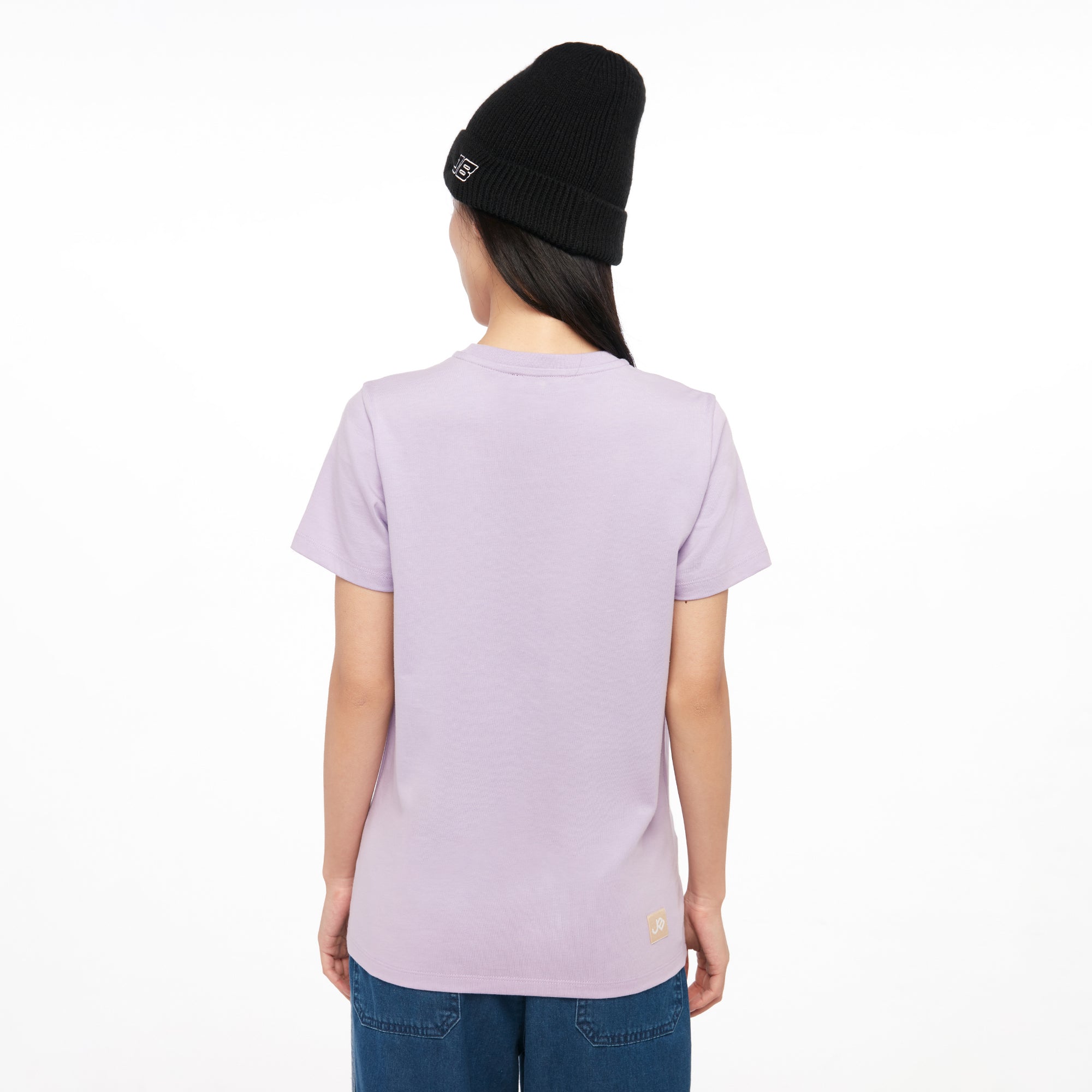 เสื้อยืดแขนสั้นปักโลโก้ Purple