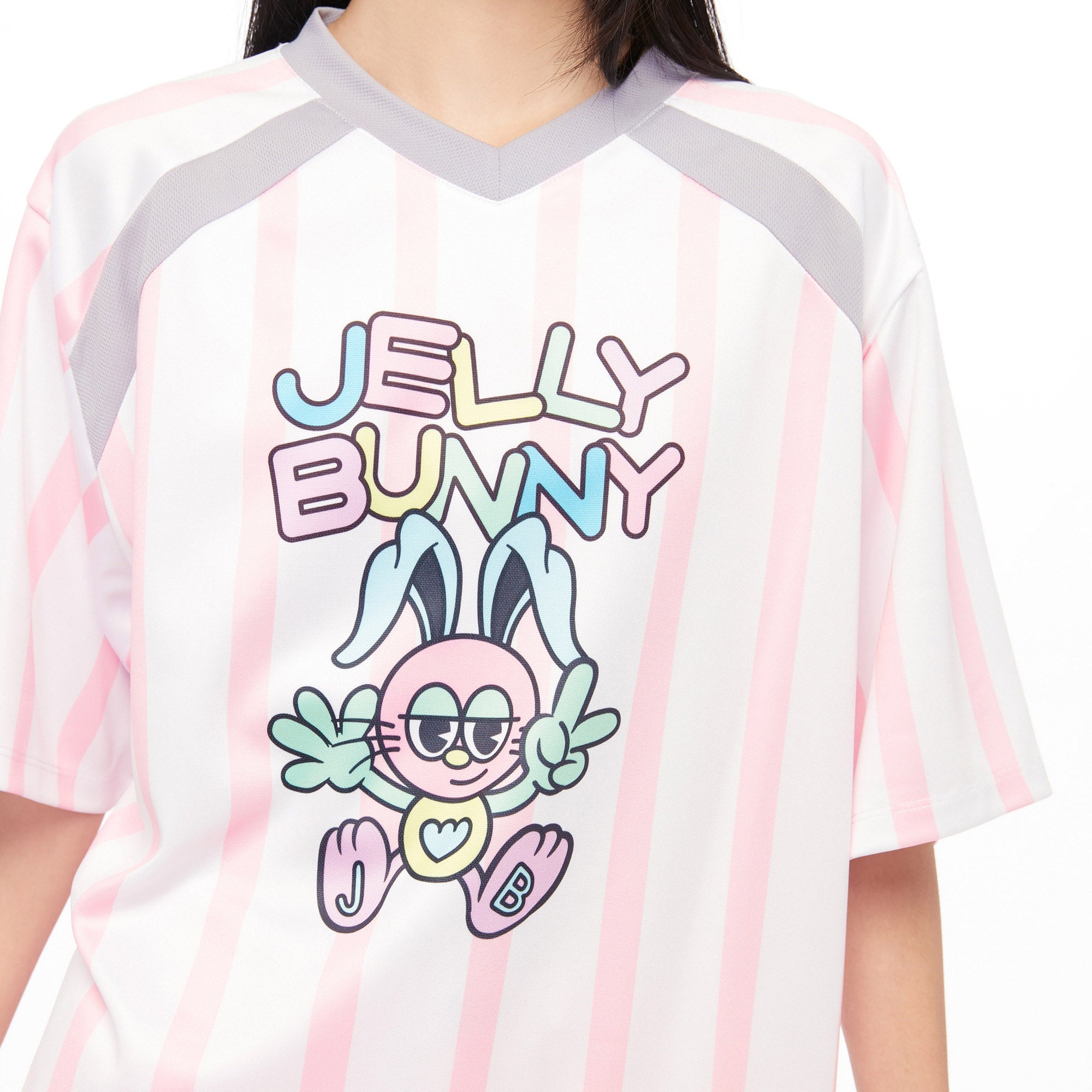 Stripe Playful Jerme T-Shirt Pink