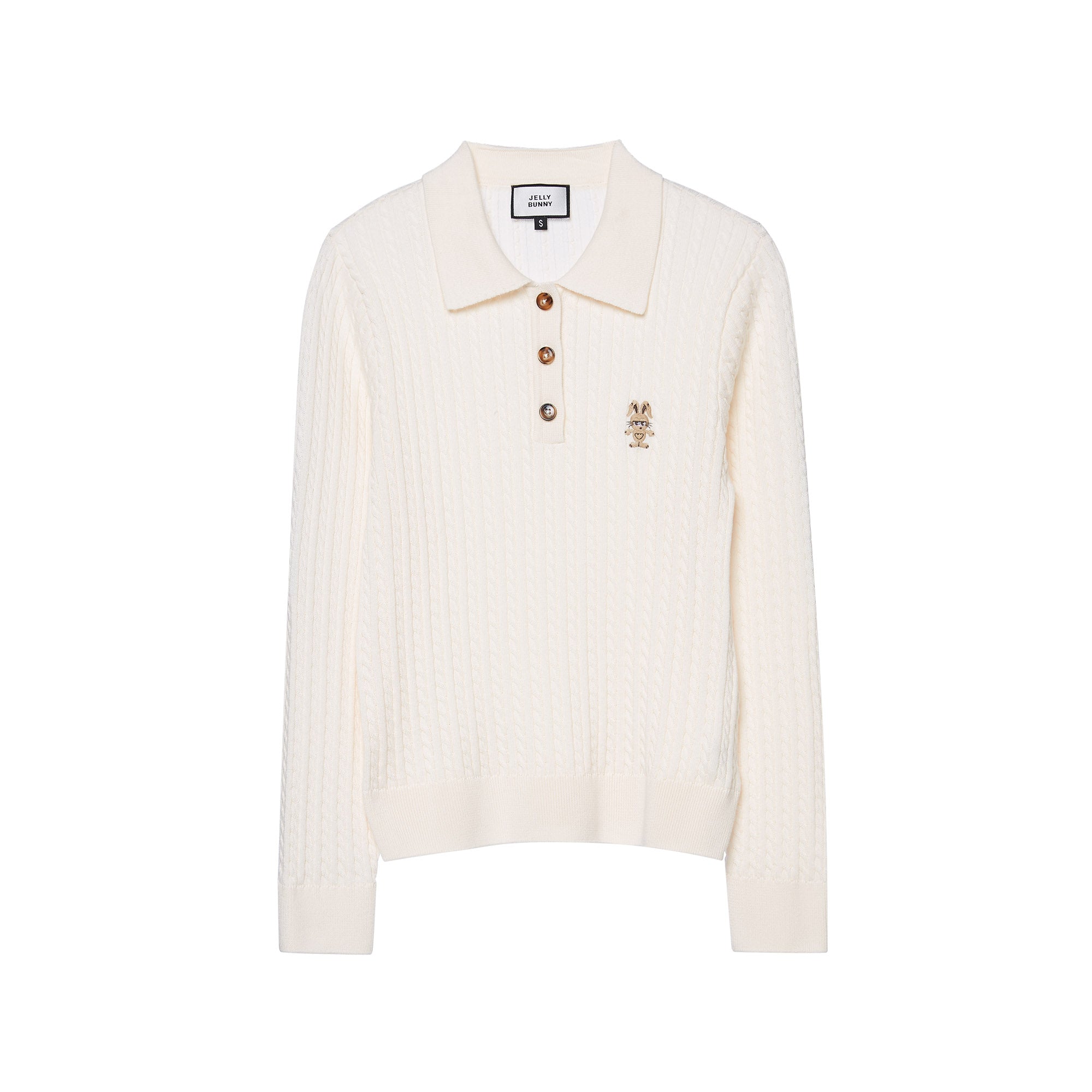 Knitted Long Sleeve Top Cream