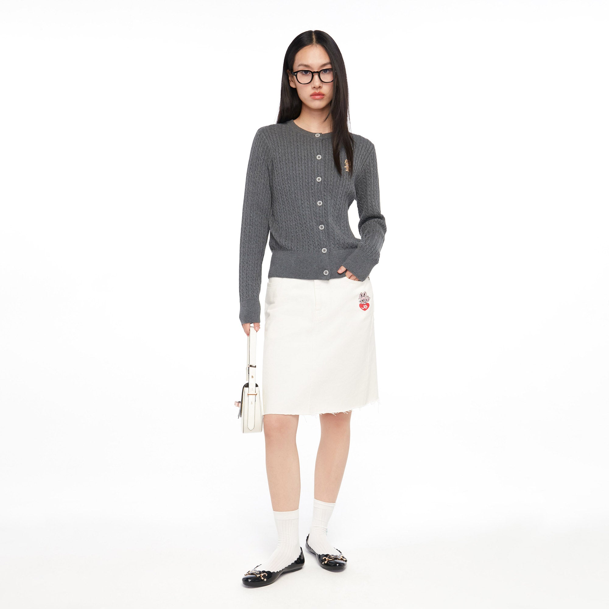 Jerme Long Sleeve Cardigan Grey