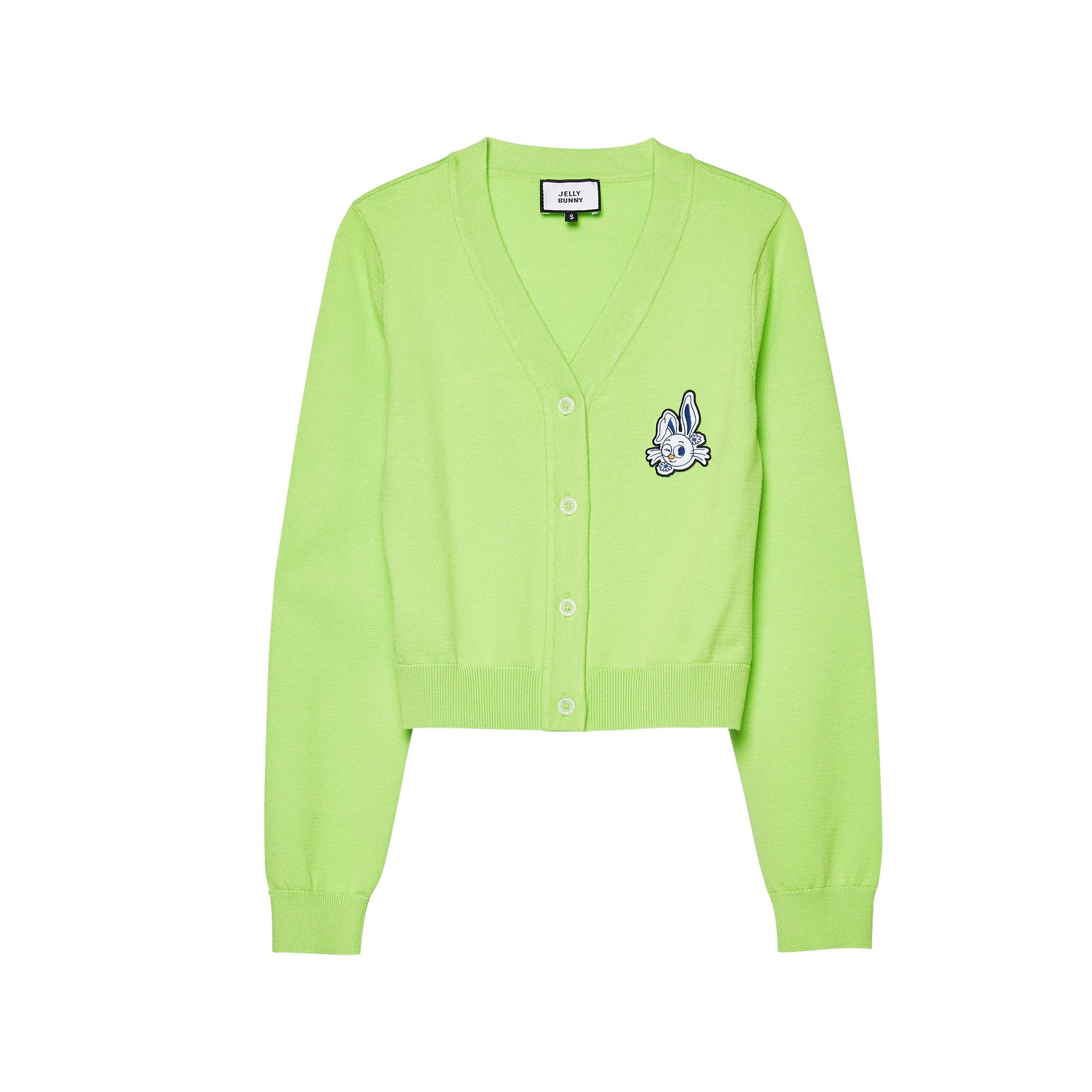 เสื้อคาร์ดิแกนครอปปักลาย Jerme Green