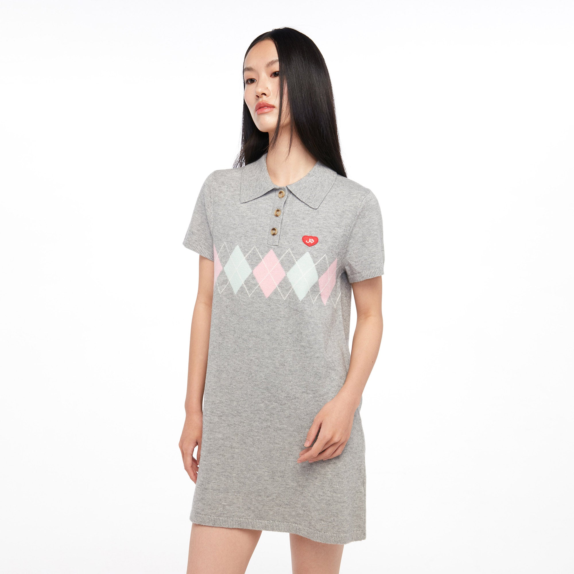 เดรสโปโลแขนสั้น Grey