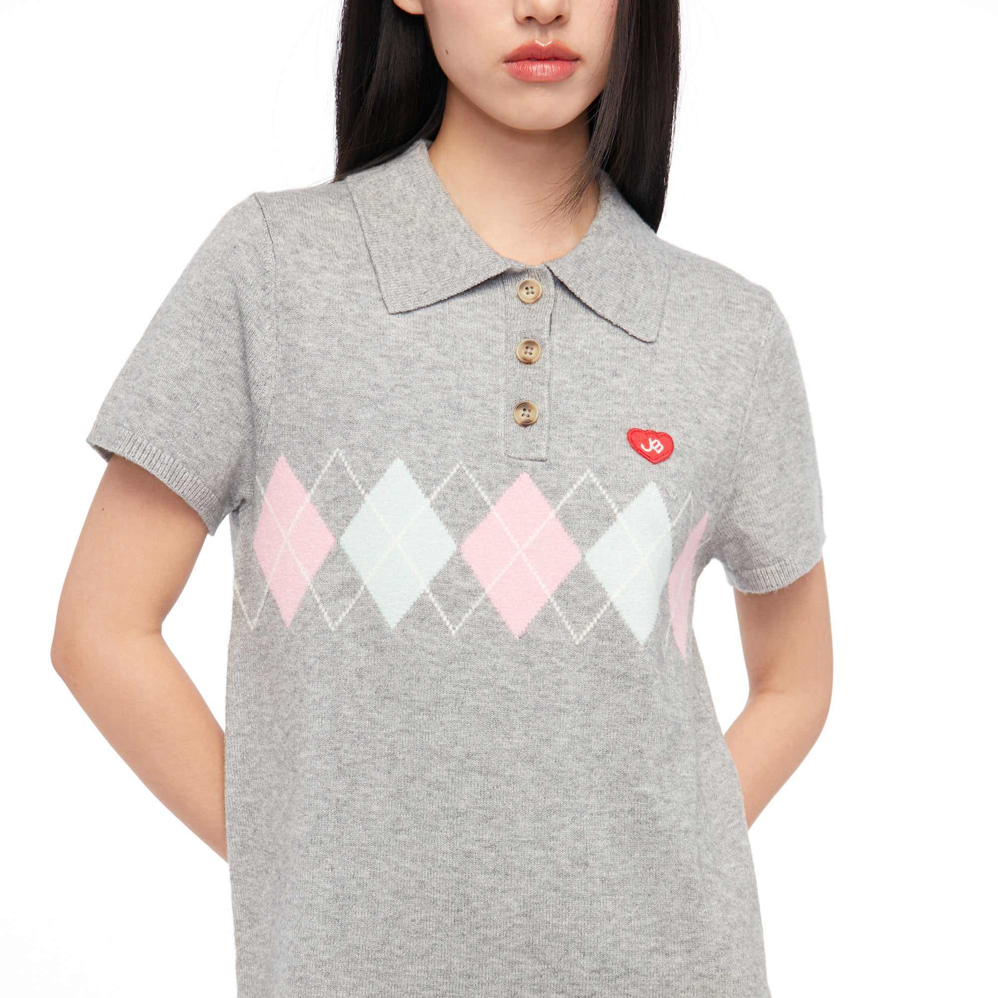 เดรสโปโลแขนสั้น Grey