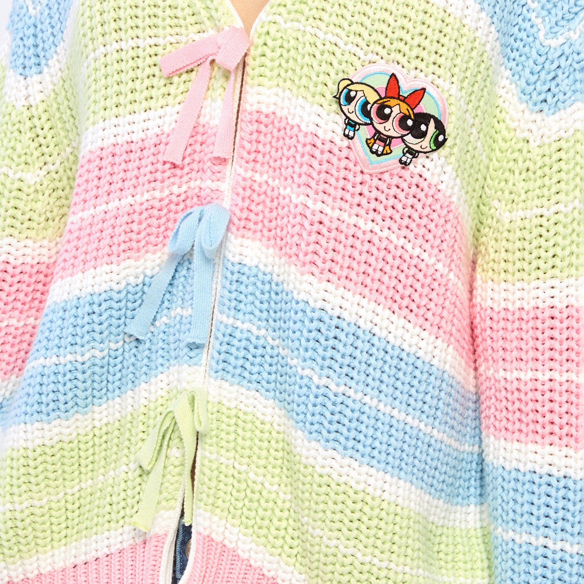Powerpuff Girl Pastel Knitted Cardigan Multi Color
