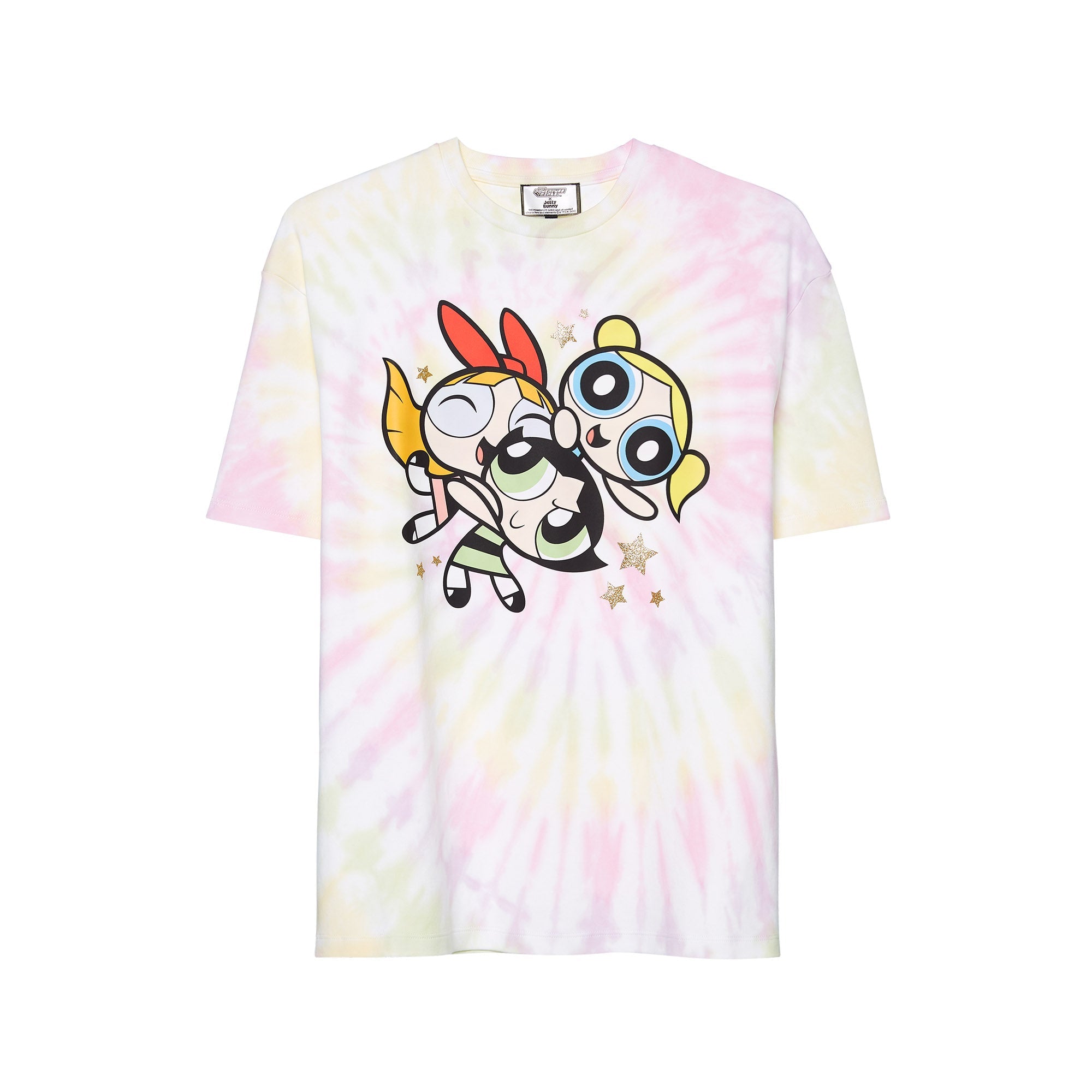 Powerpuff Girls Tie-Dye Crop T-Shirt Multi Color