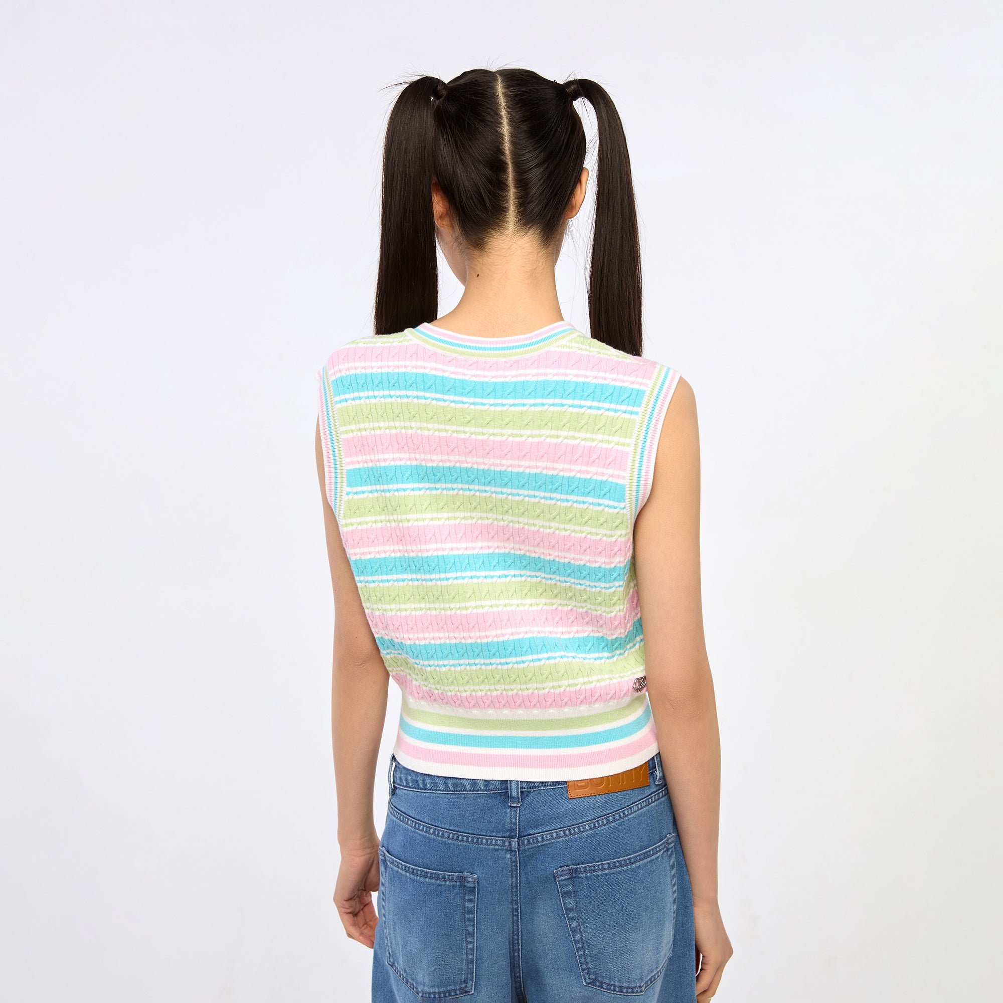 Powerpuff Girls Stripe Knitted Top Multi Color