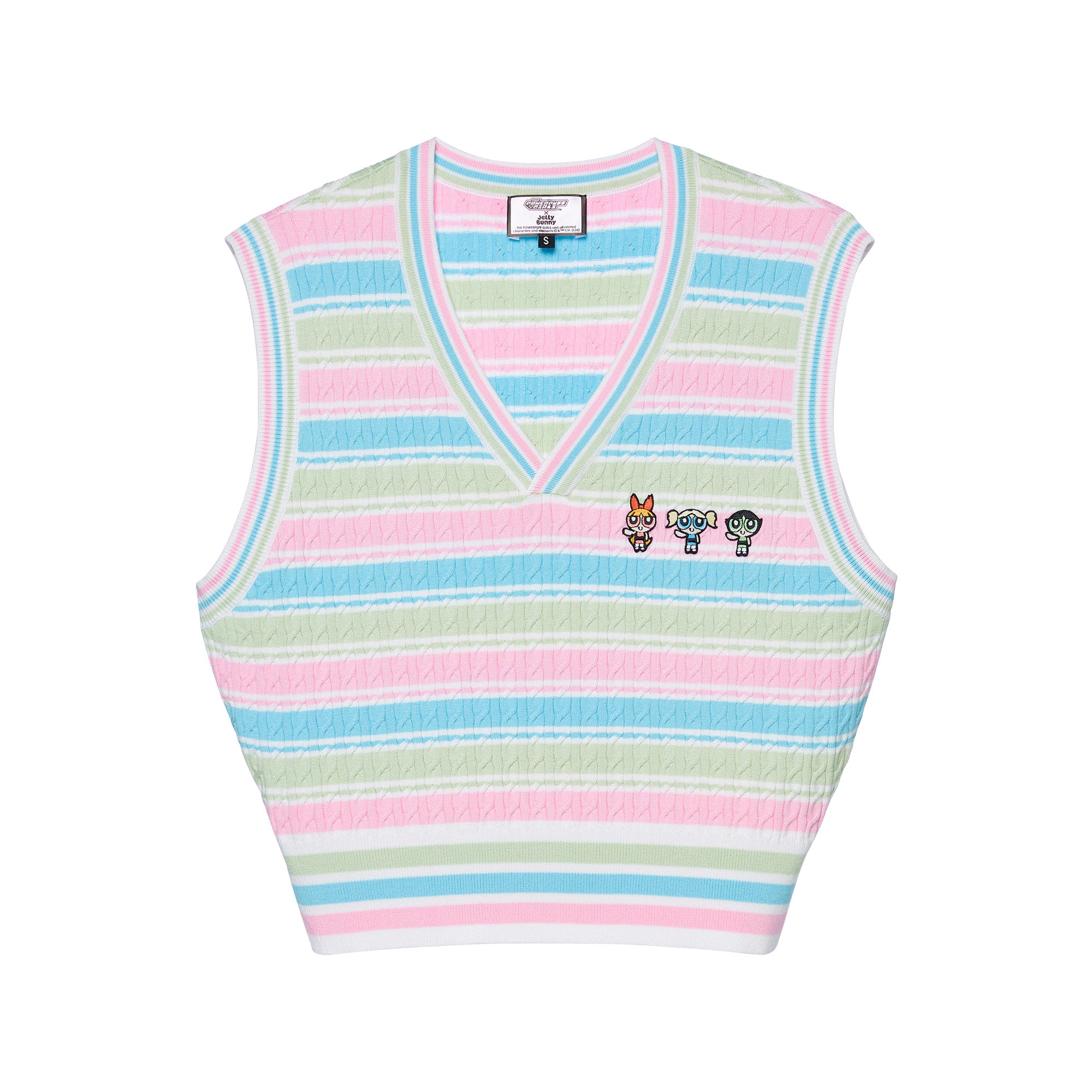 Powerpuff Girls Stripe Knitted Top Multi Color