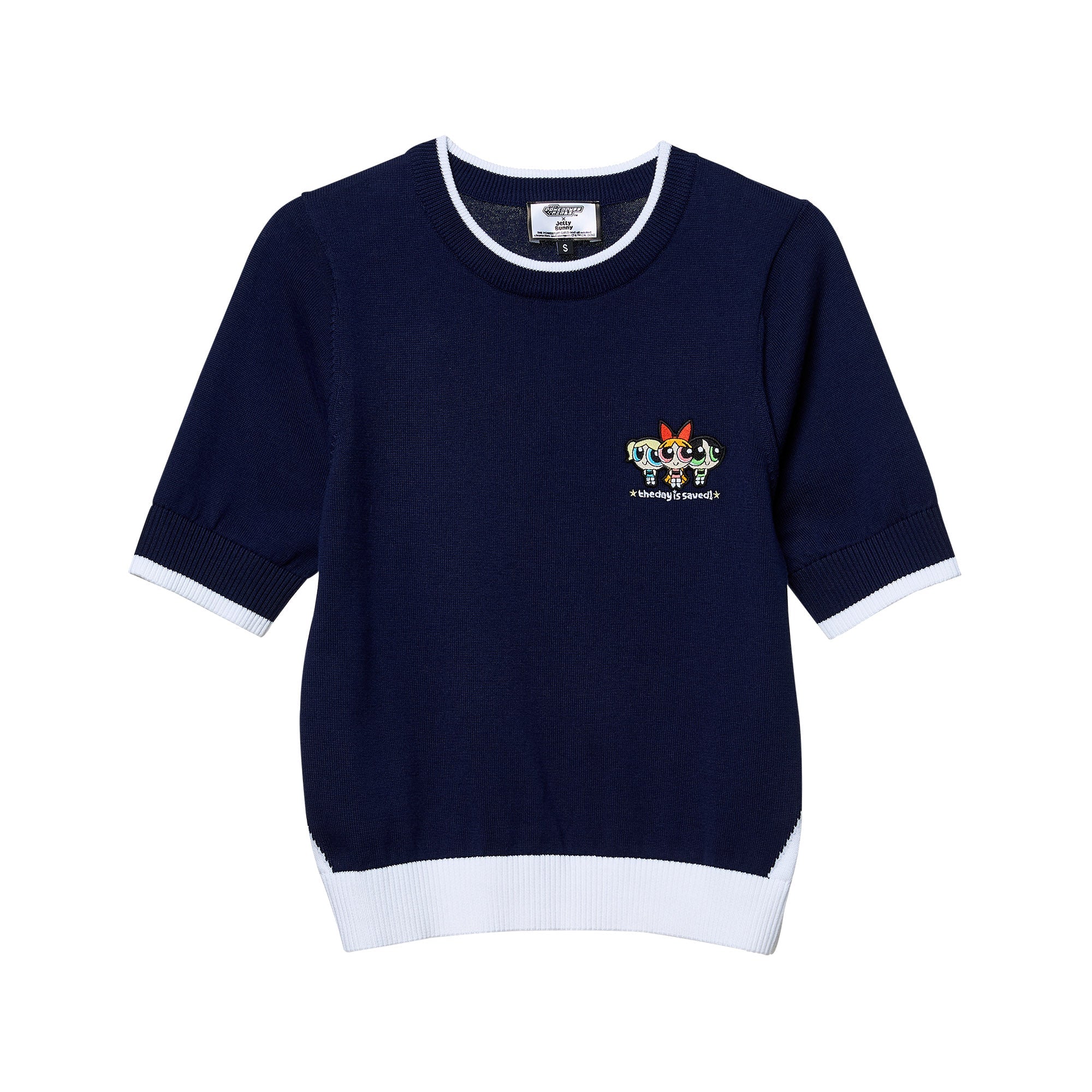 Powerpuff Girl Knitted Top Navy