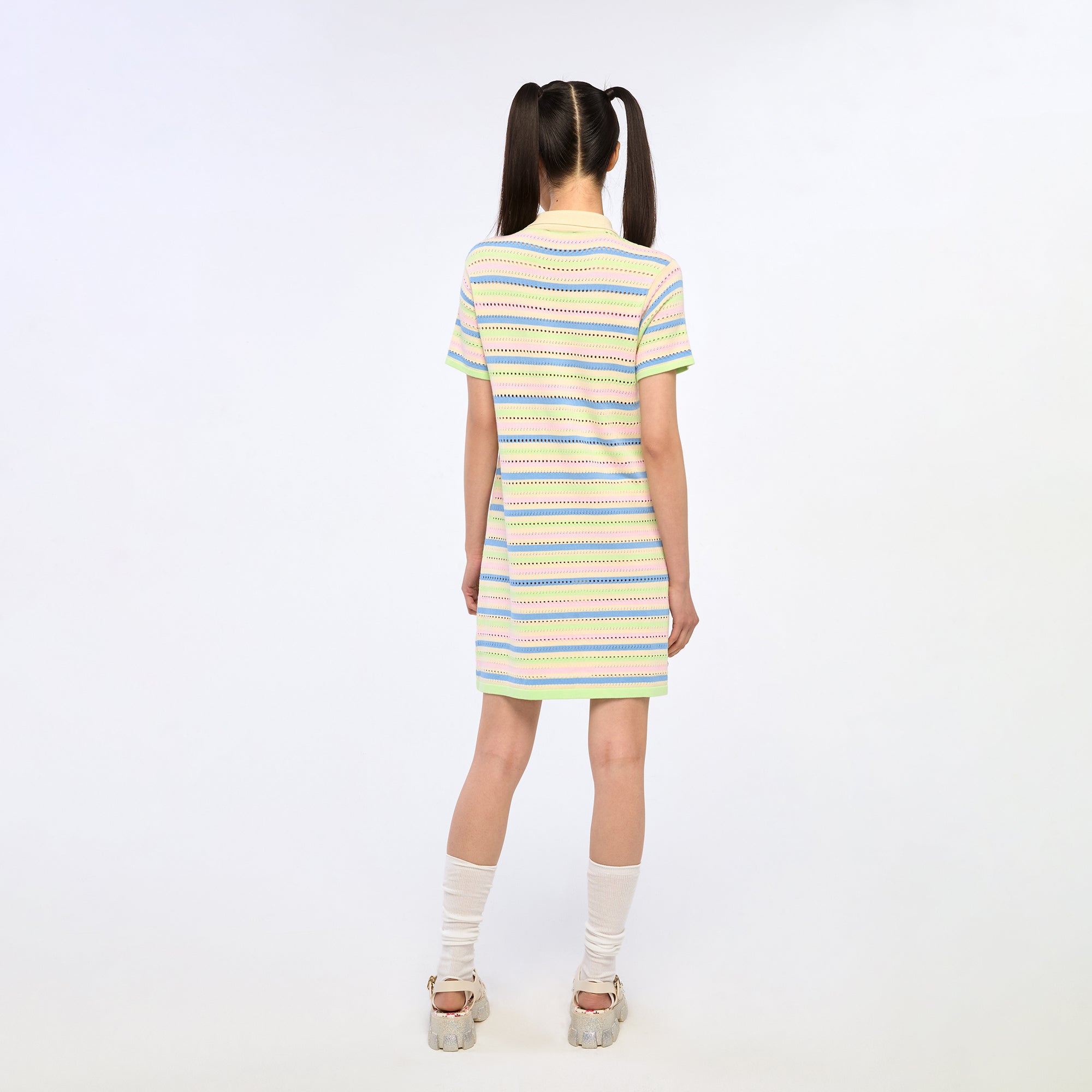 เดรสโปโลสั้นปักลาย Powerpuff Girl Multi Color