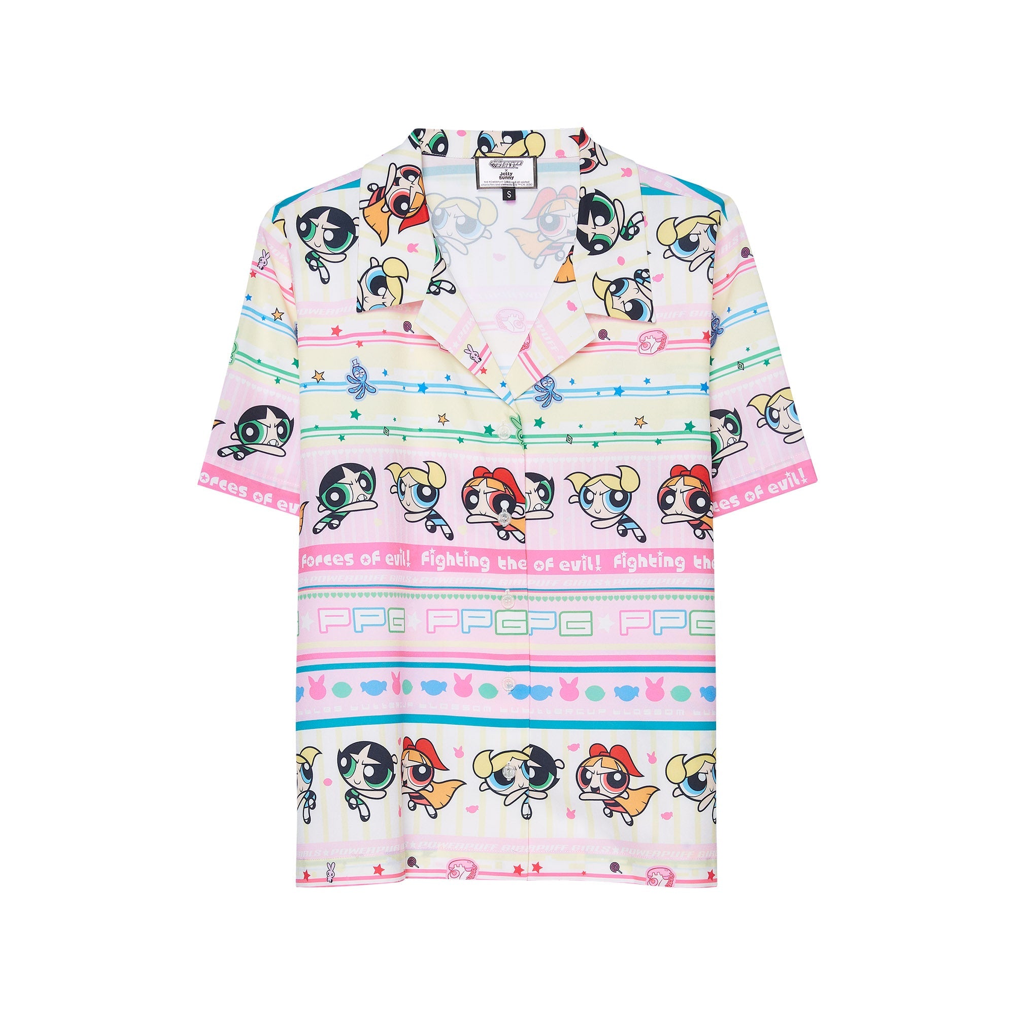 เสื้อเชิ้ตแขนสั้นพิมพ์ลาย Powerpuff Girls Multi Color