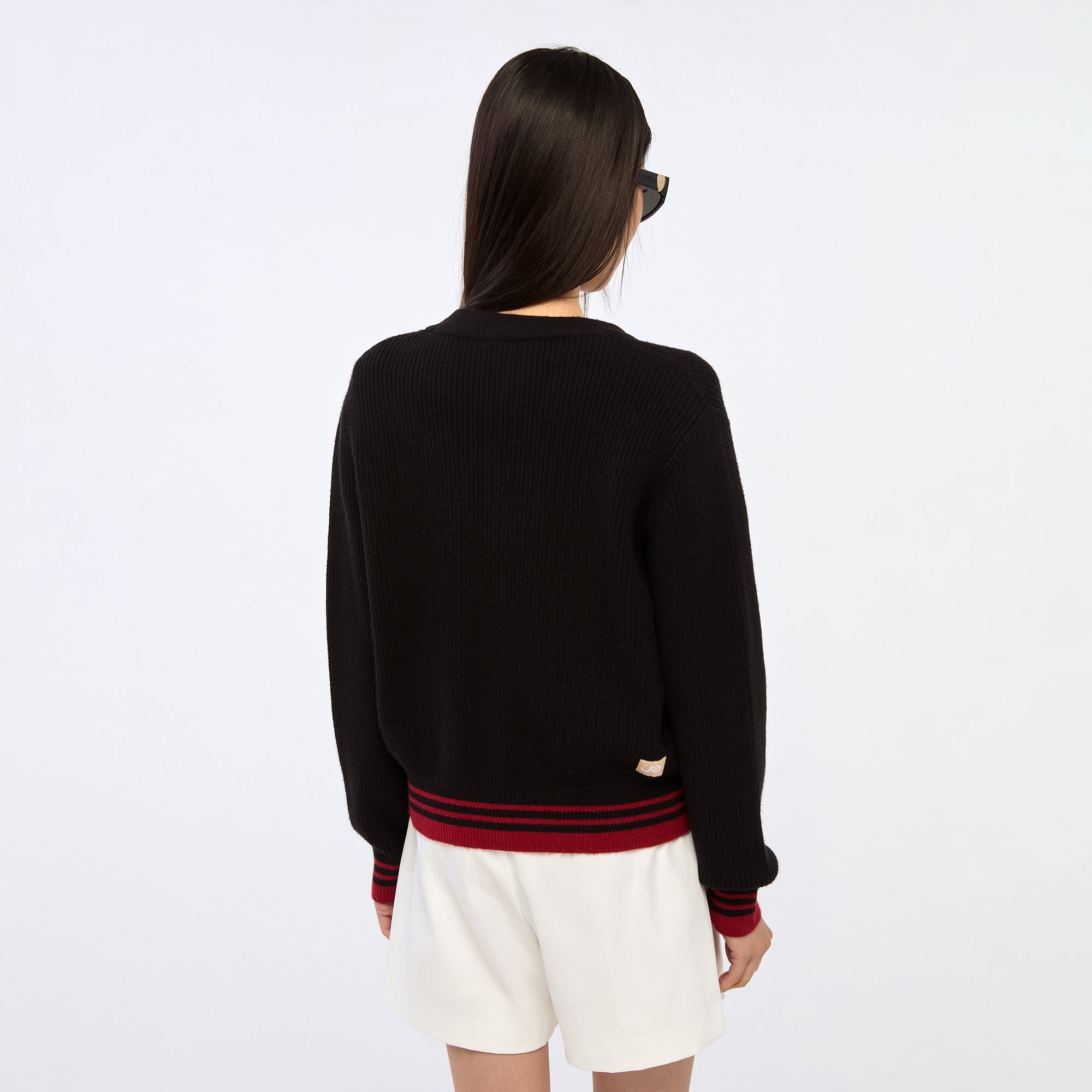 คาร์ดิแกนปักโลโก้หัวใจ Black