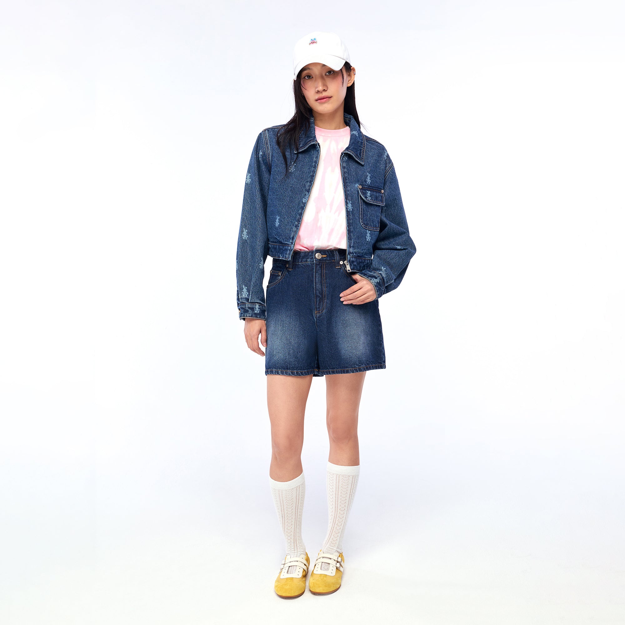 กางเกงเดนิมขาสั้น Blue