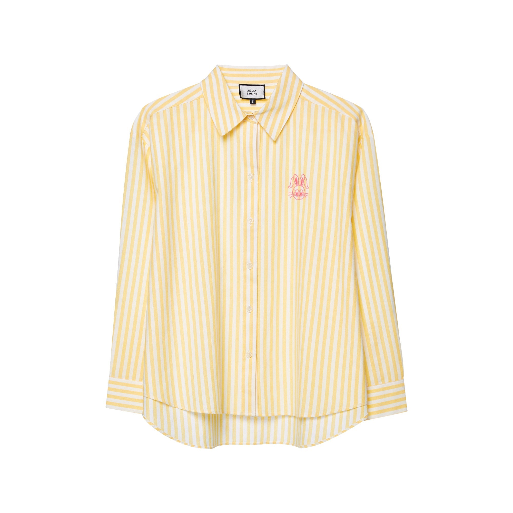 เสื้อเชิ้ตลายทางปักลาย Jerme Yellow