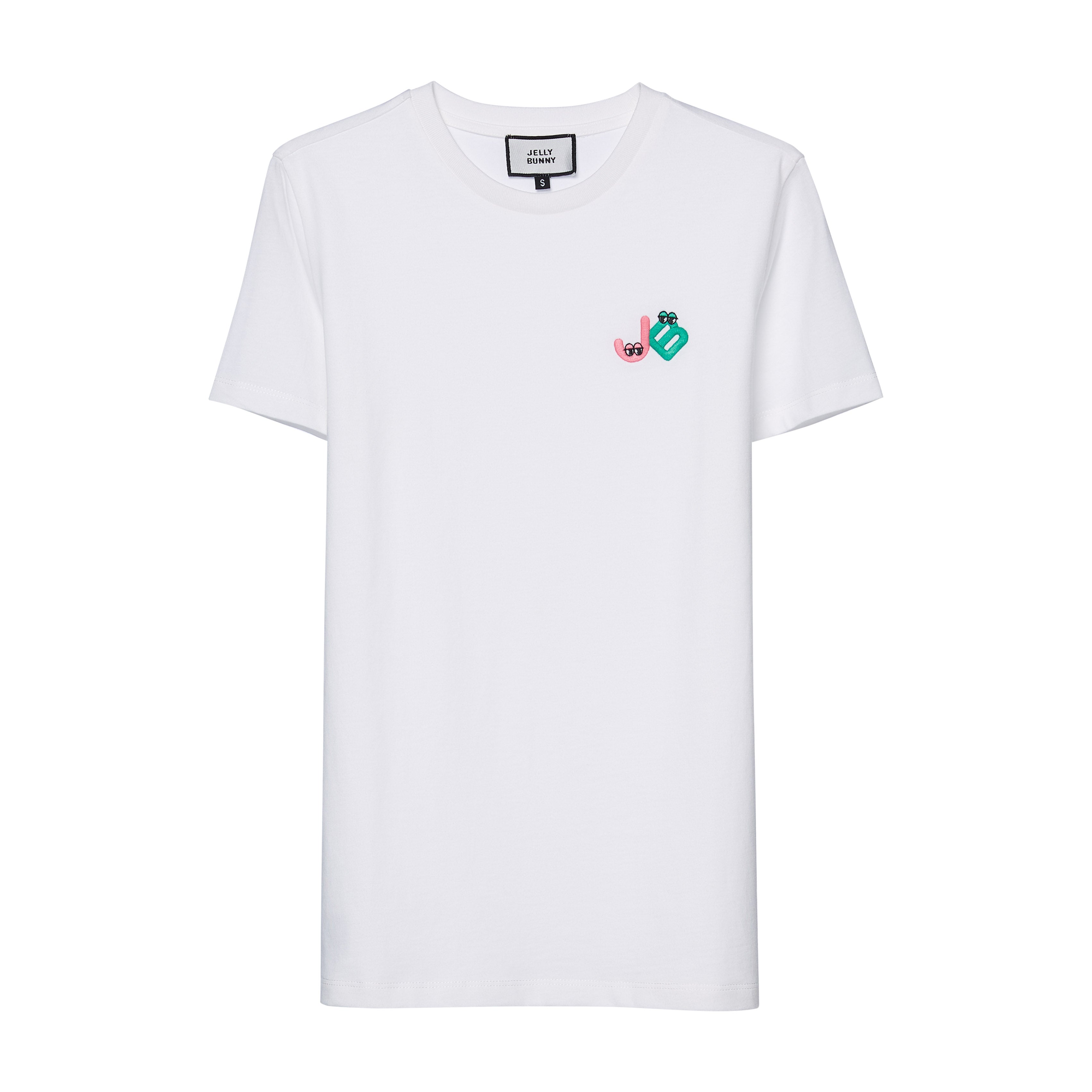 เสื้อยืดแขนสั้นปักโลโก้ White