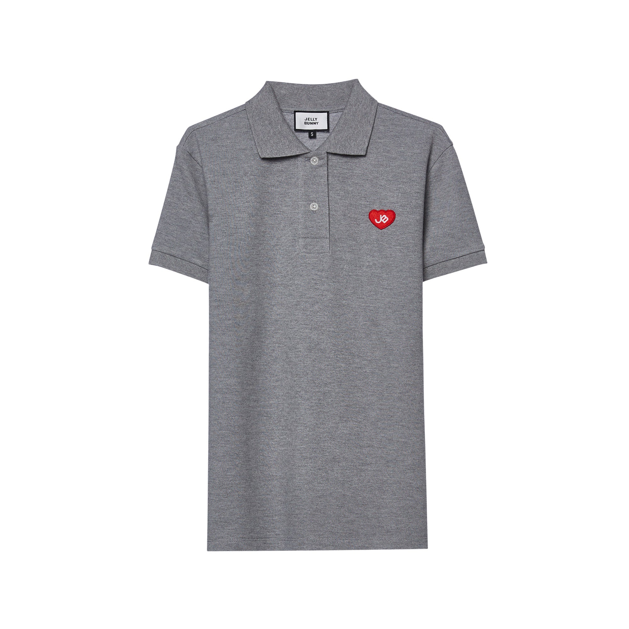 เสื้อโปโลแขนสั้นปักโลโก้ Grey