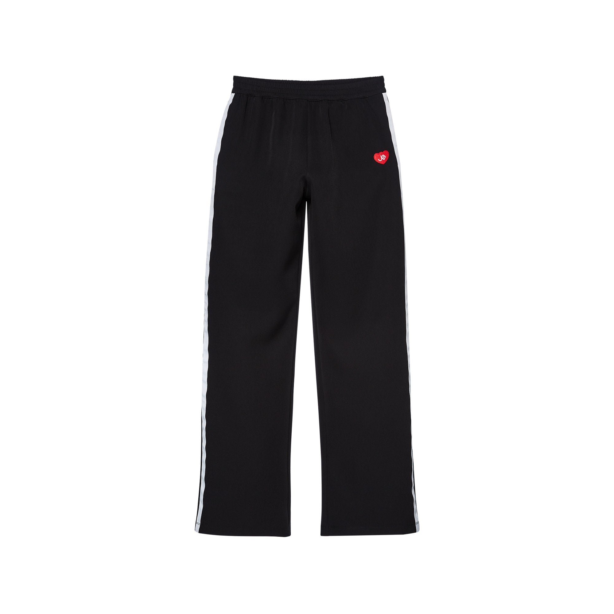กางเกงแทร็กขายาวปักโลโก้ Black