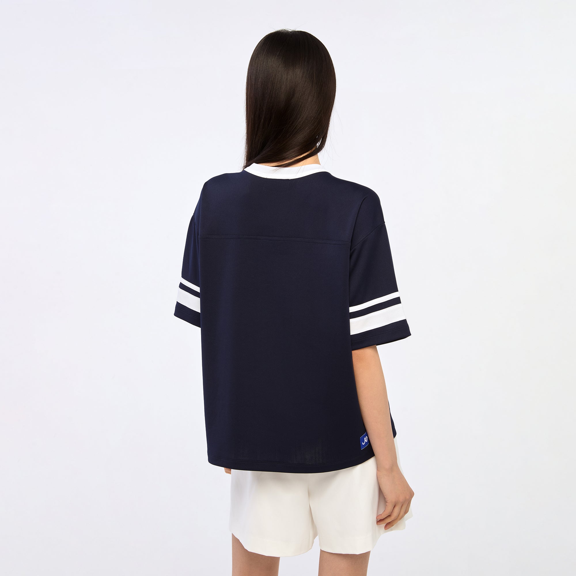 เสื้อฟุตบอลแขนสั้นพิมพ์ลาย Jerme Navy