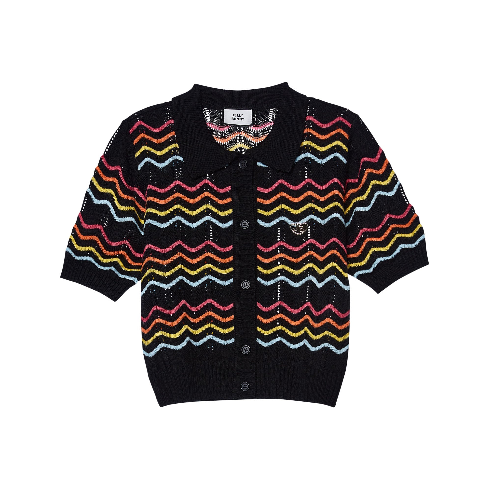 เสื้อคาร์ดิแกนแขนสั้นปักลาย Multi Color