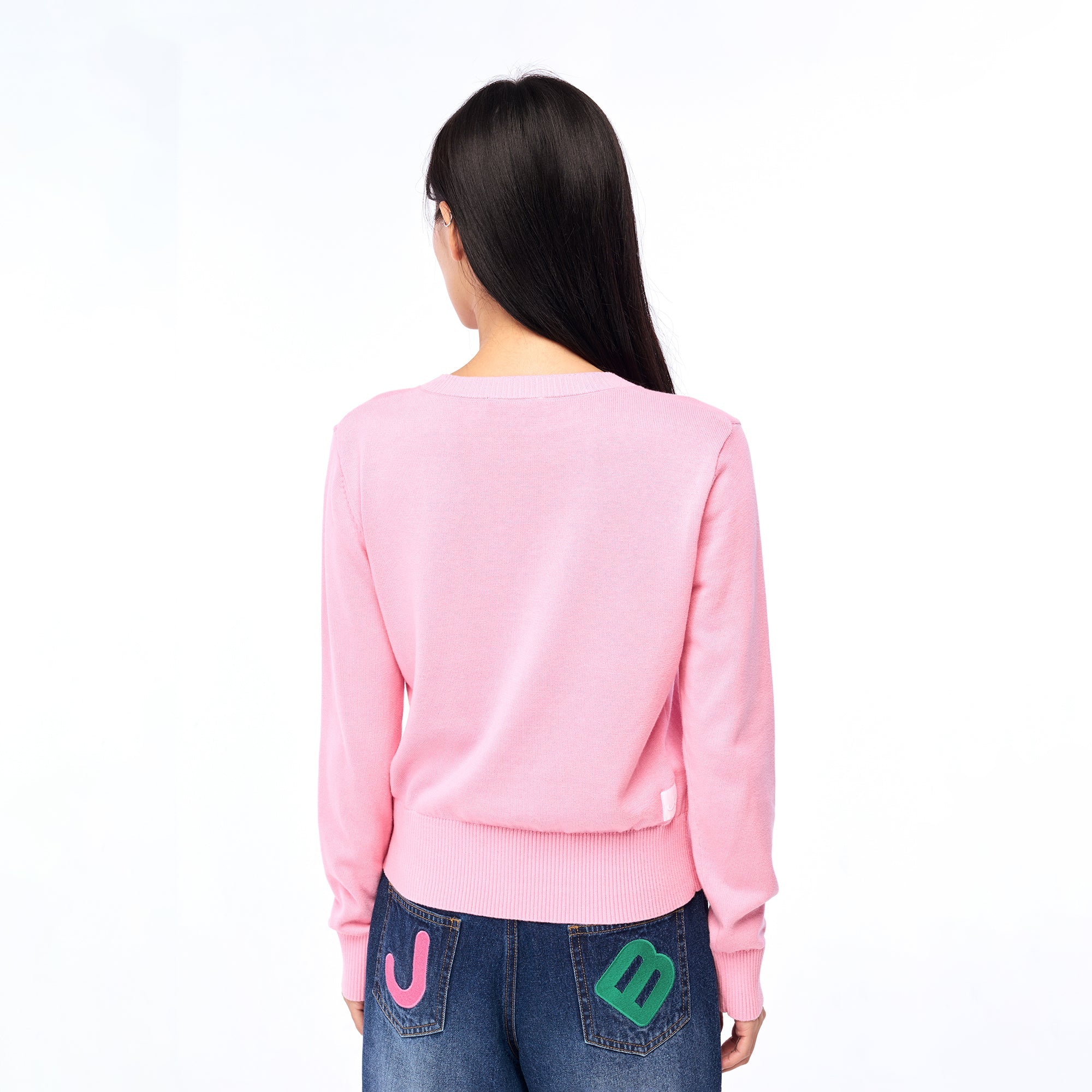 Jerme Chest Pocket Cardigan Pink