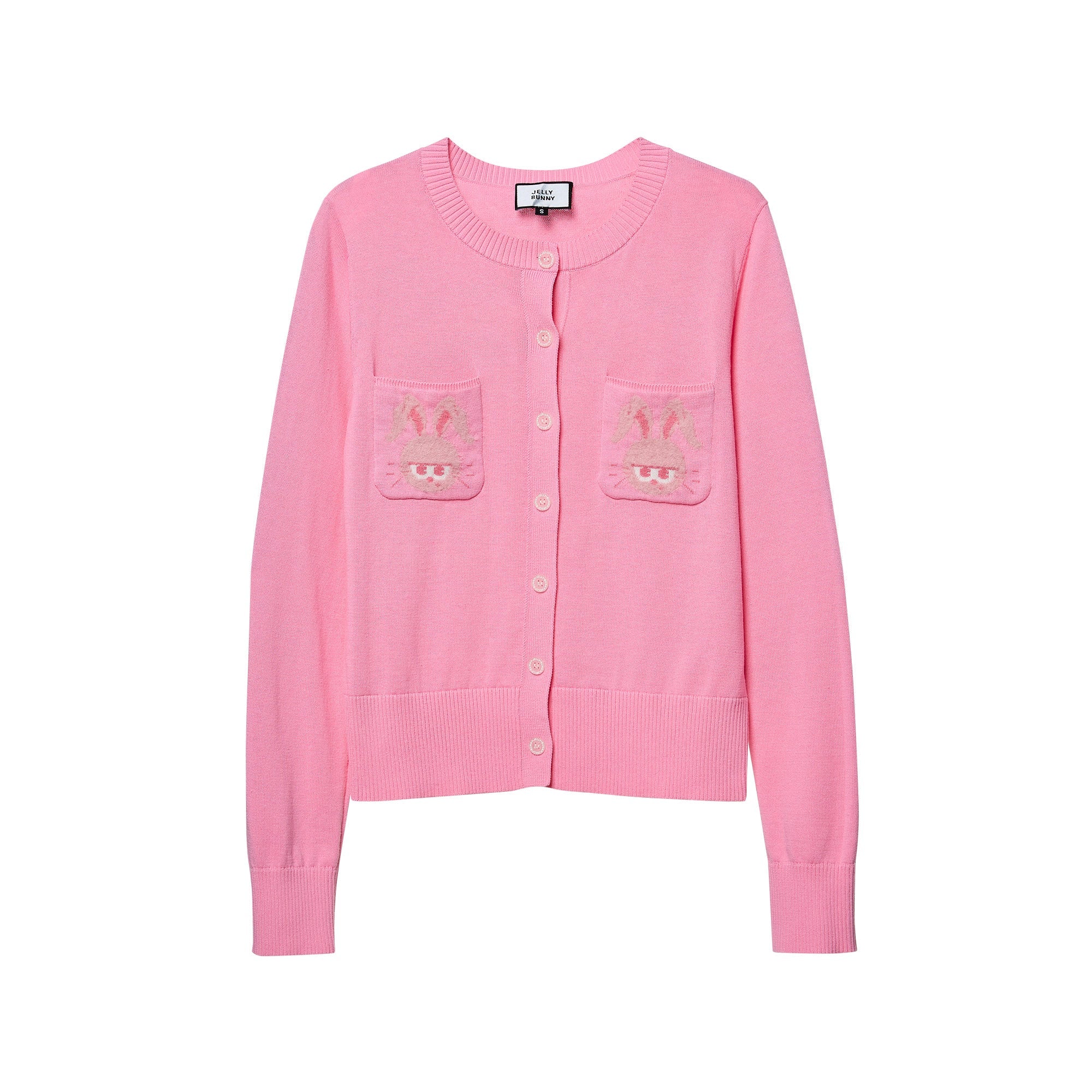 Jerme Chest Pocket Cardigan Pink