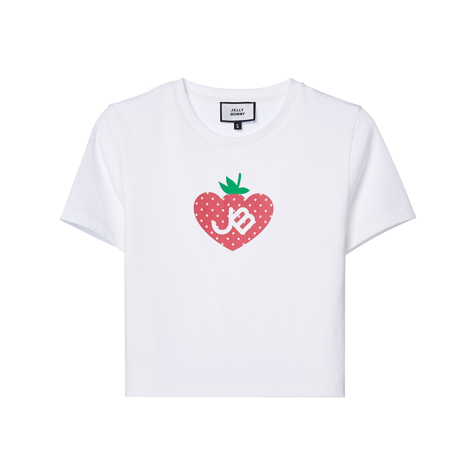 Strawberry Jb Crop T-Shirt White