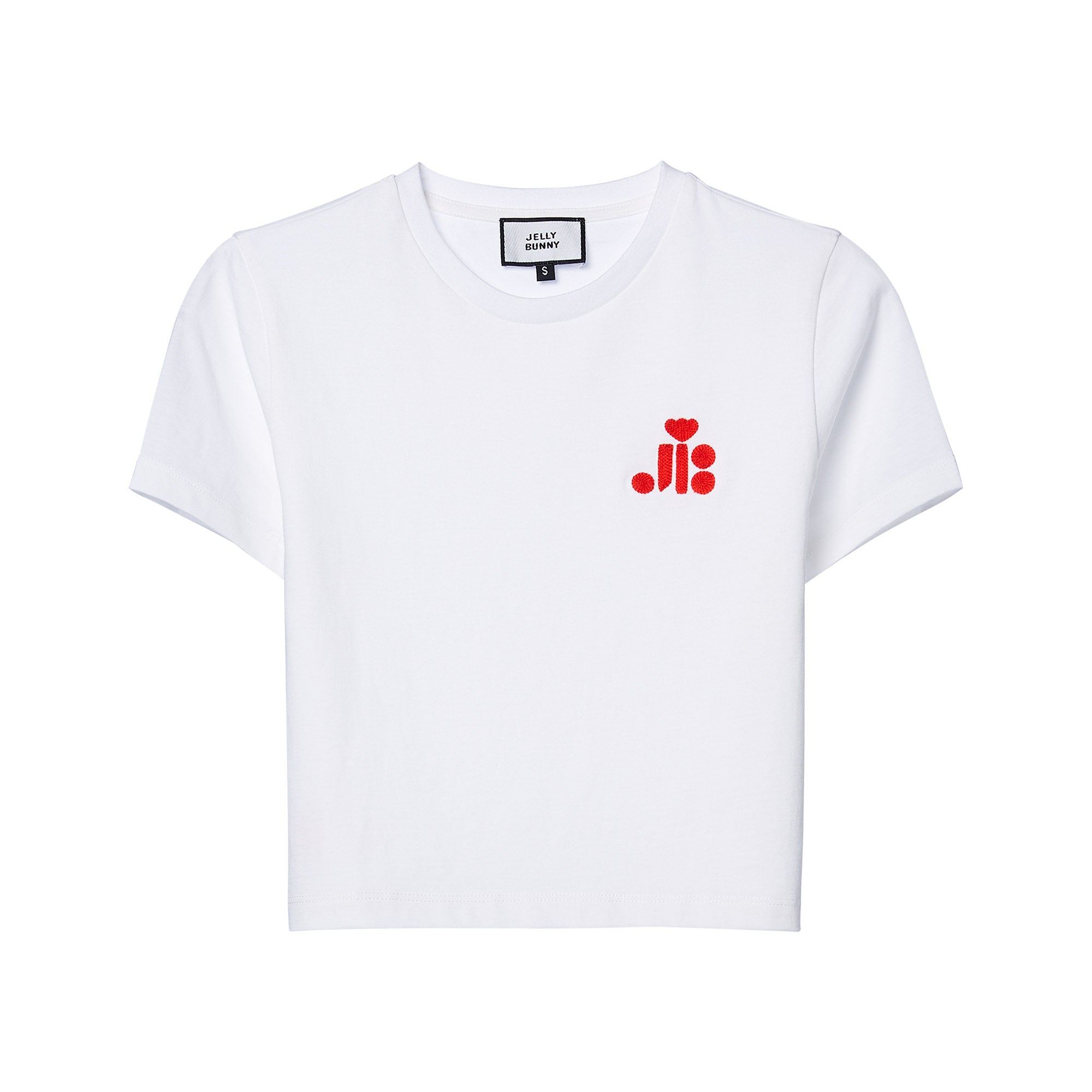 Contrast Logo Crop T-Shirt White